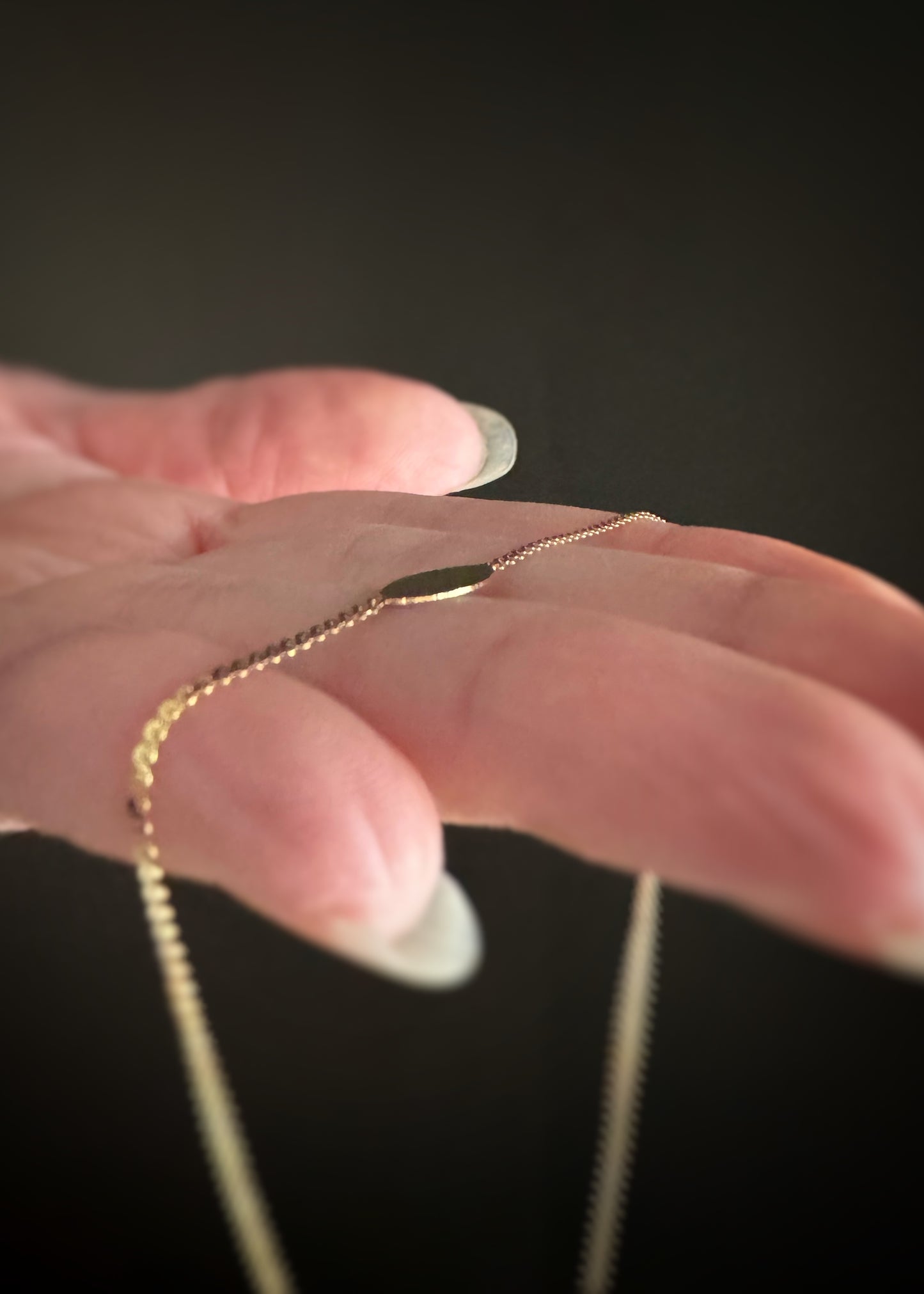 Estate 14k + Nameplate Anklet