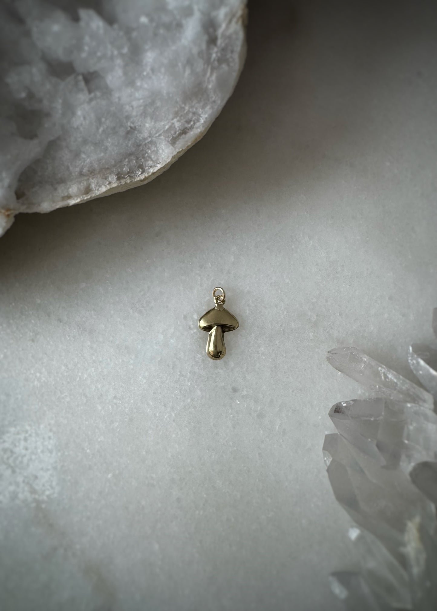 Estate 14k + Tiny Mushroom Charm