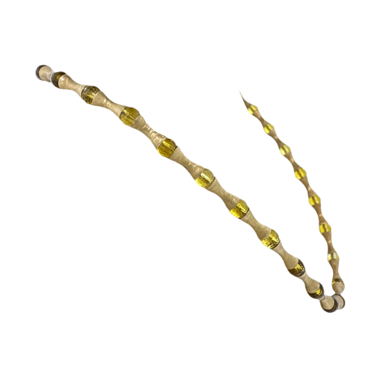 Estate 18k + Beaded Citrine Necklace