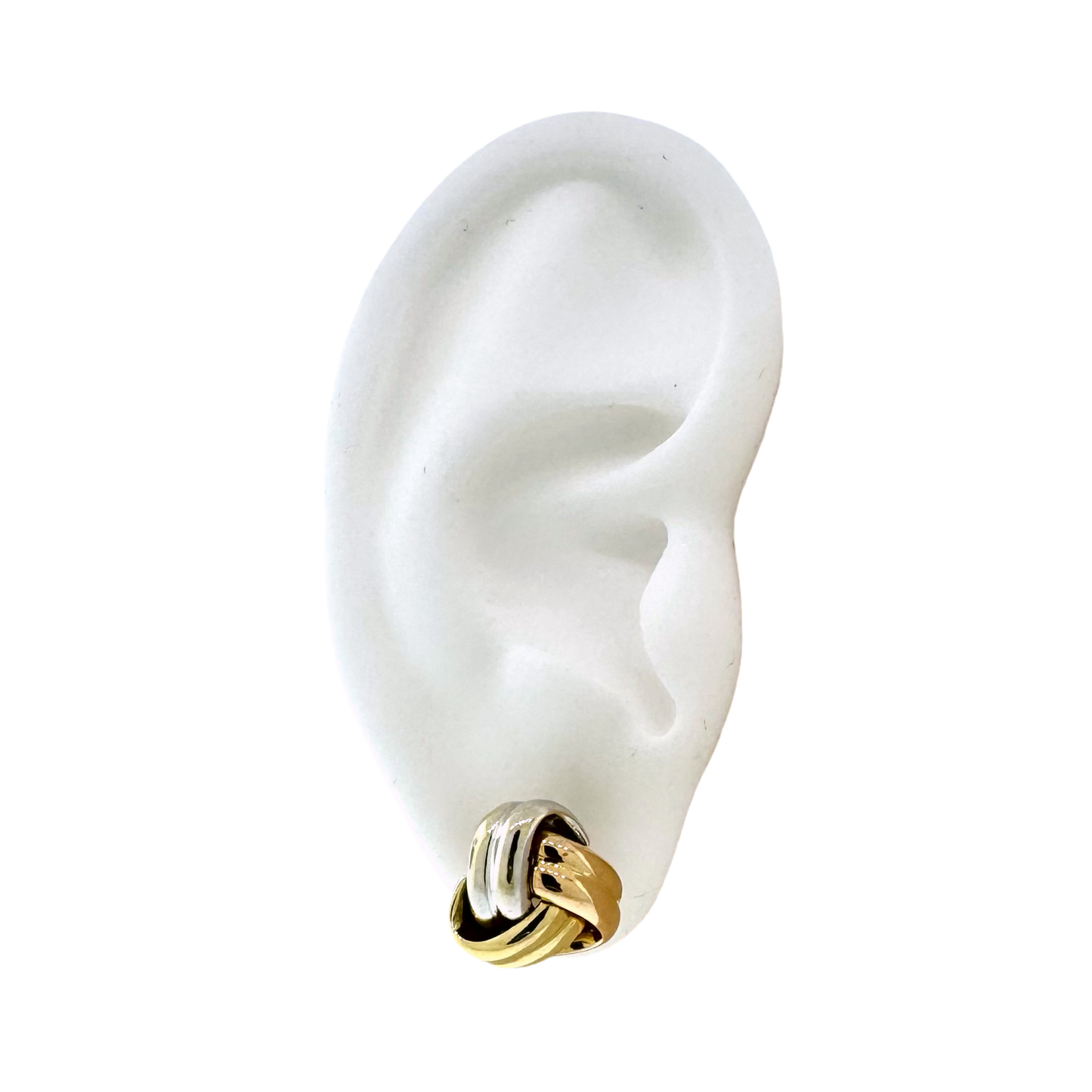 Estate Roberto Coin 18k Tri-Color Knot Earrings
