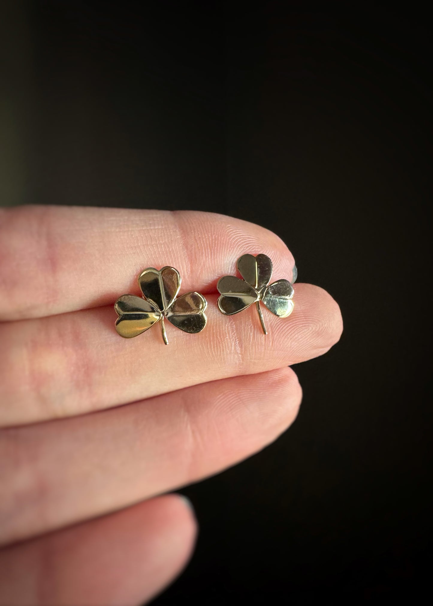 Estate 14k + Clover Earrings