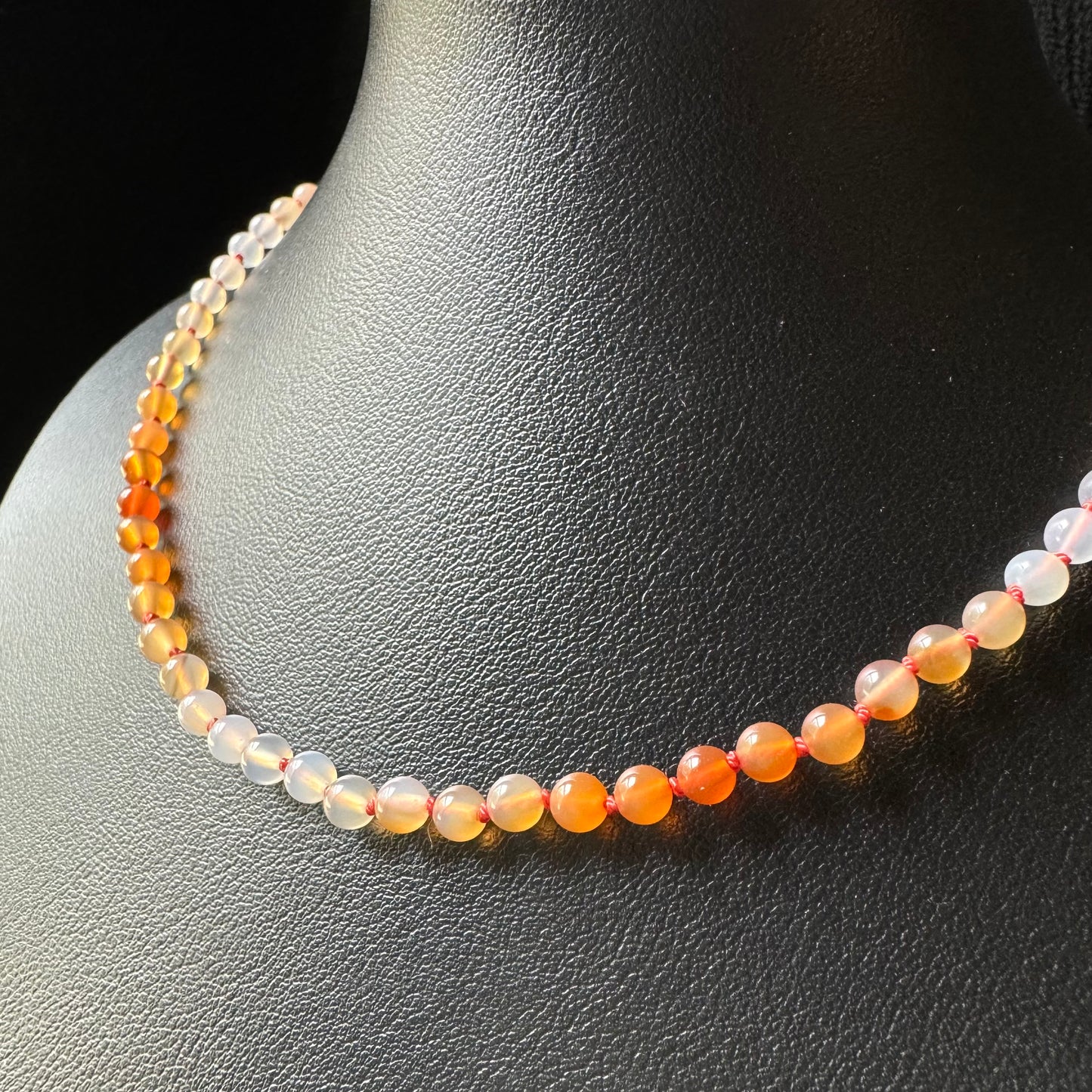 14k + Ombre Carnelian Choker Necklace