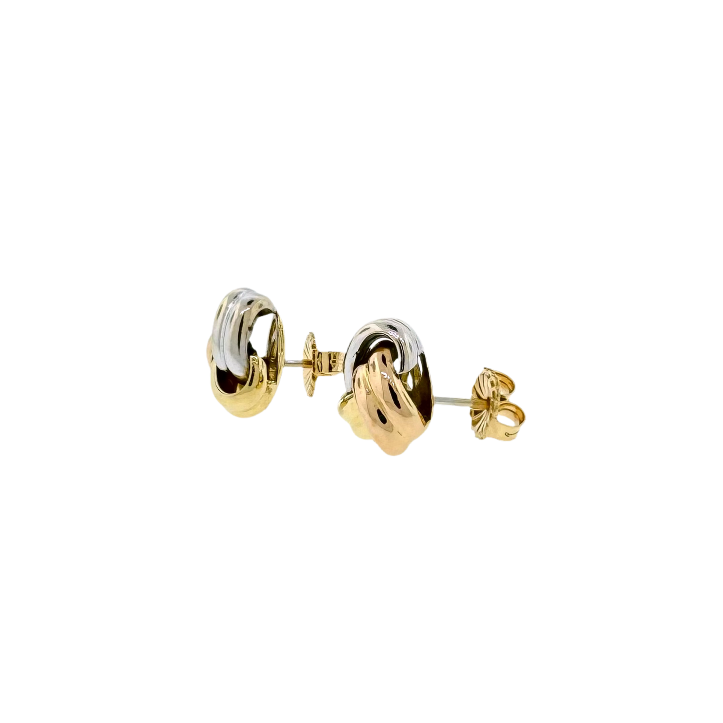 Estate Roberto Coin 18k Tri-Color Knot Earrings