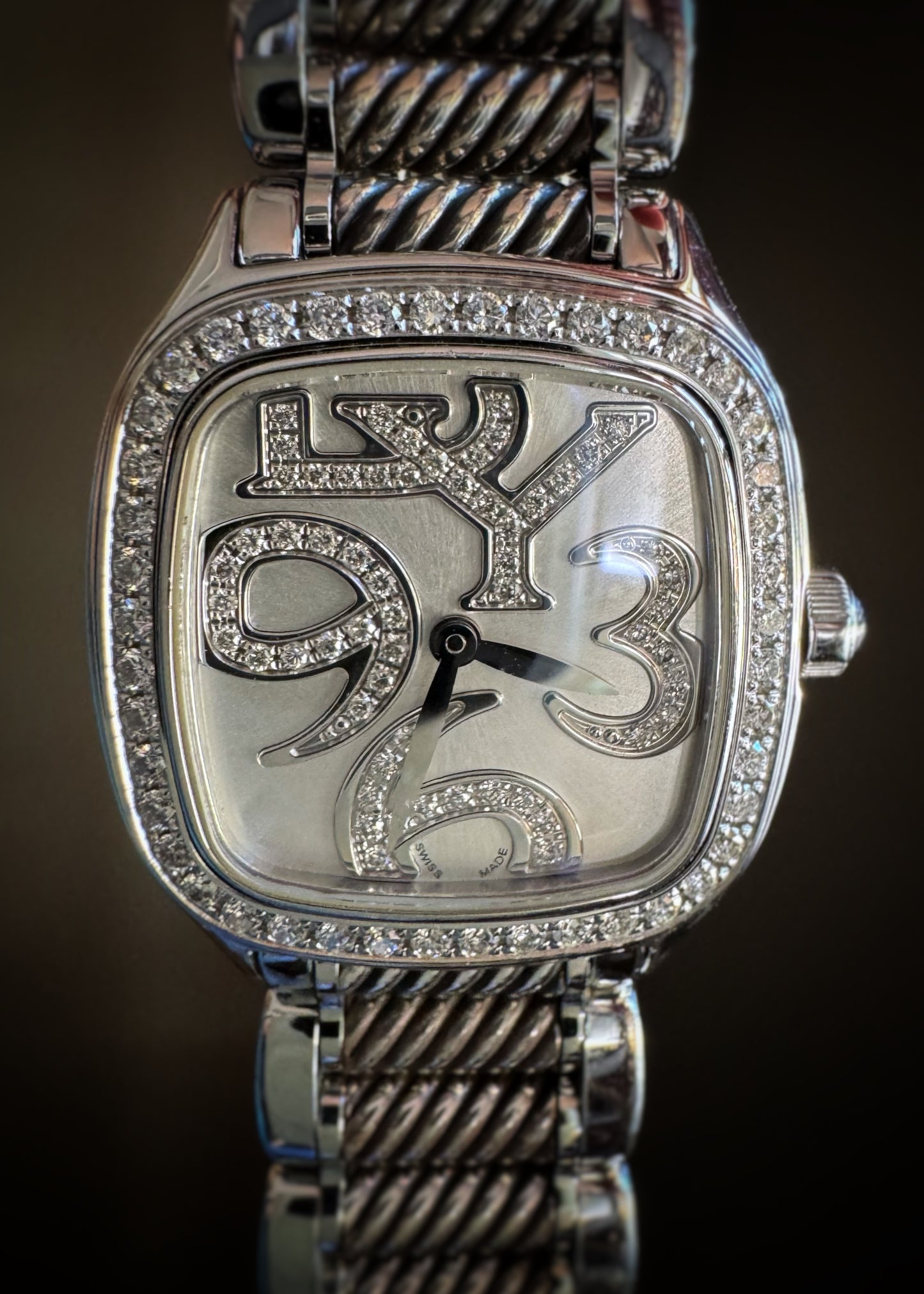Estate Designer Stainless + Diamond Thoroughbred Watch