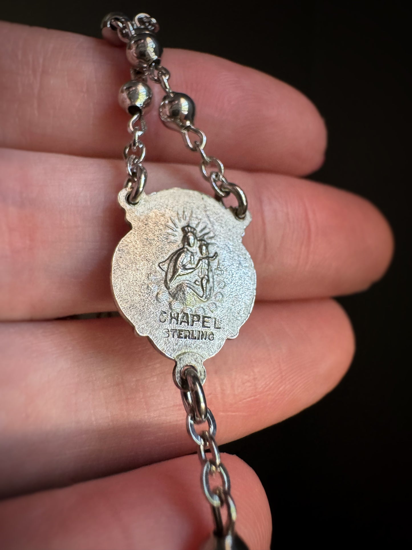 Estate Chapel Sterling Silver Rosary