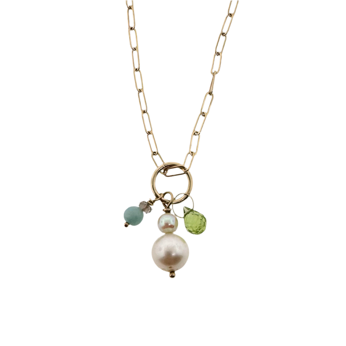 Estate 14k + Cultured Pearl Duo Mini Charm