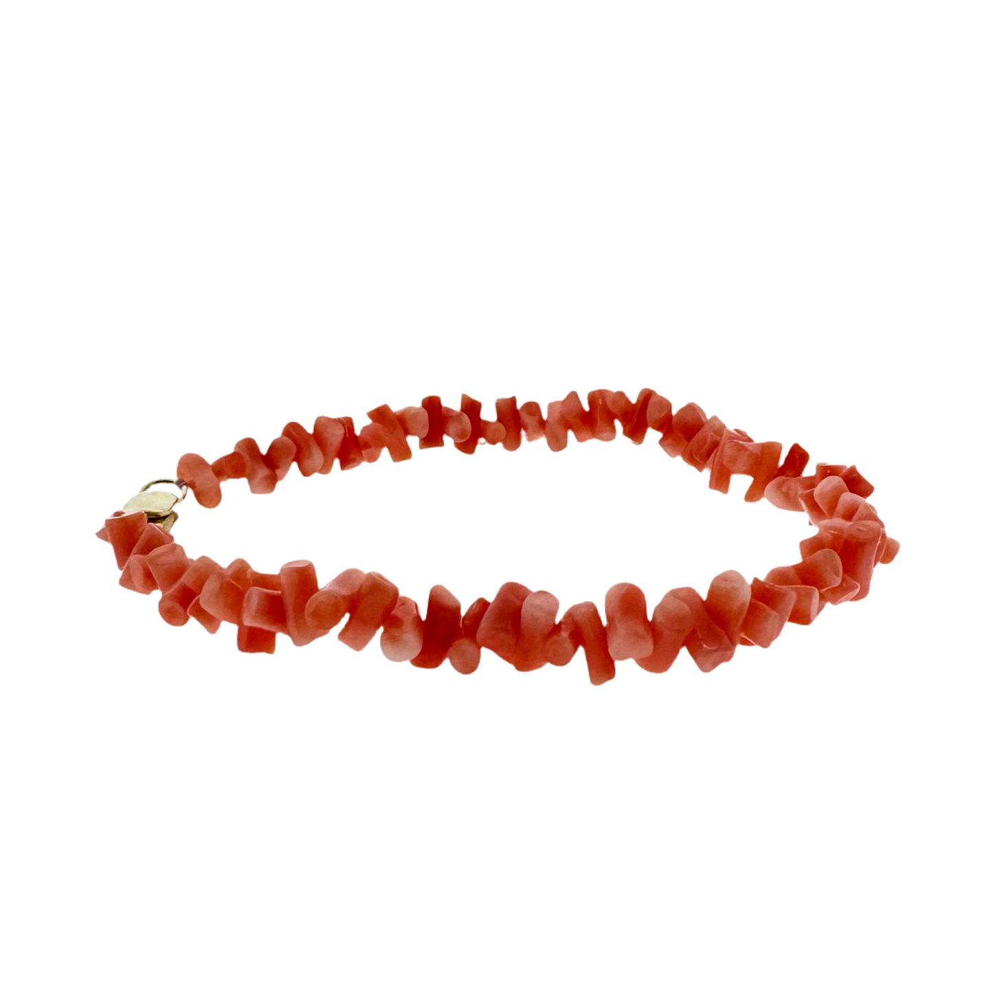 Estate 14k + Coral Bead Bracelet
