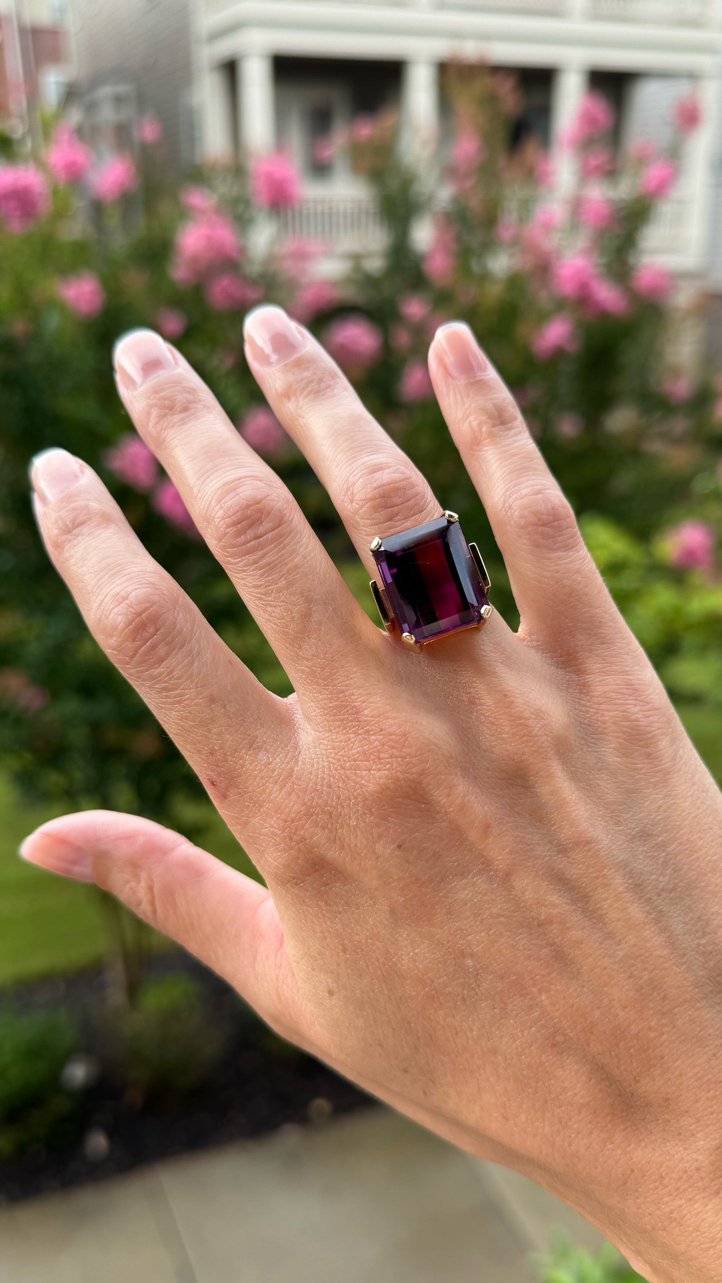 Estate Ole Lynggaard 14k + Amethyst Cocktail Ring