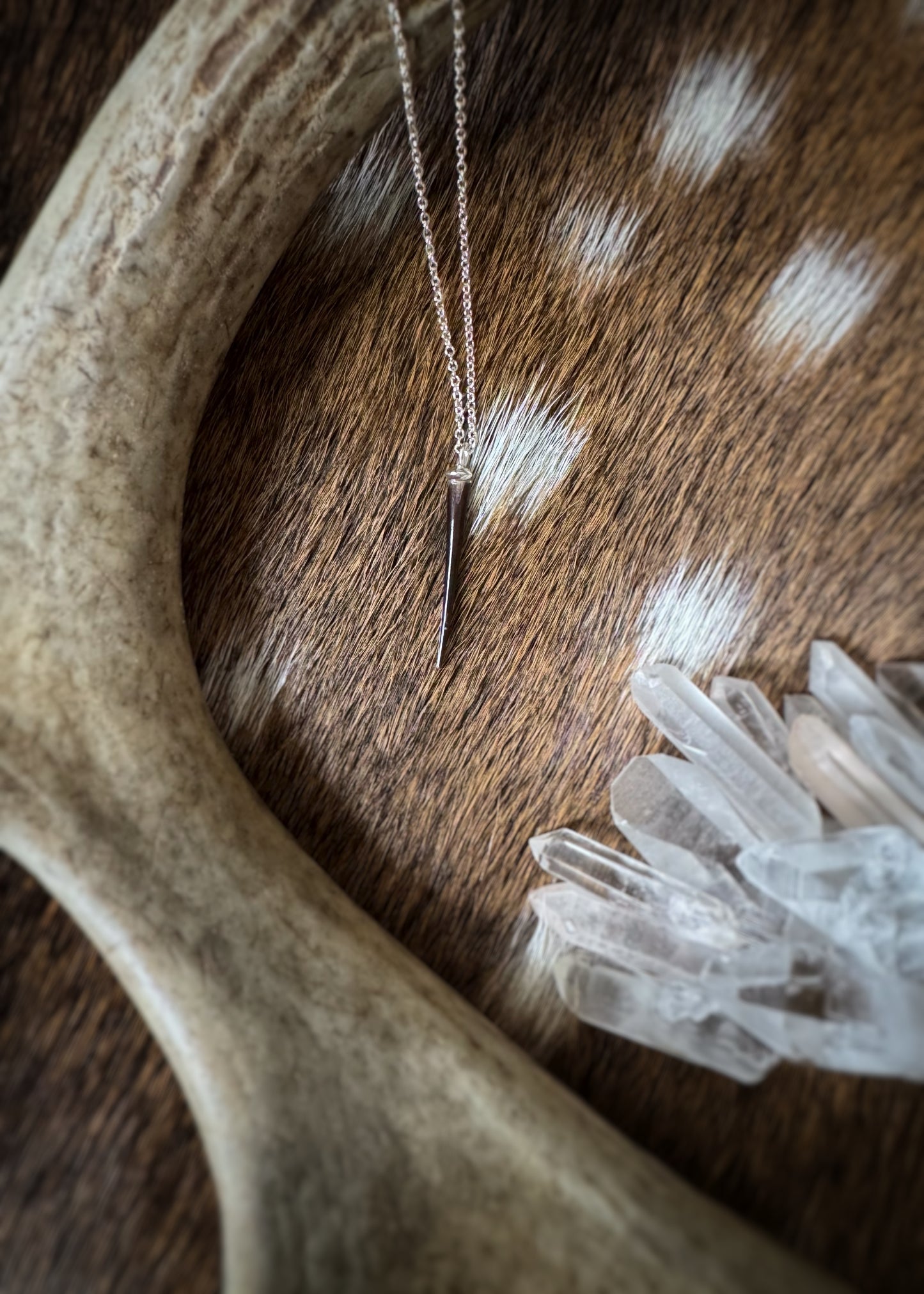 Sterling + Porcupine Quill Necklace