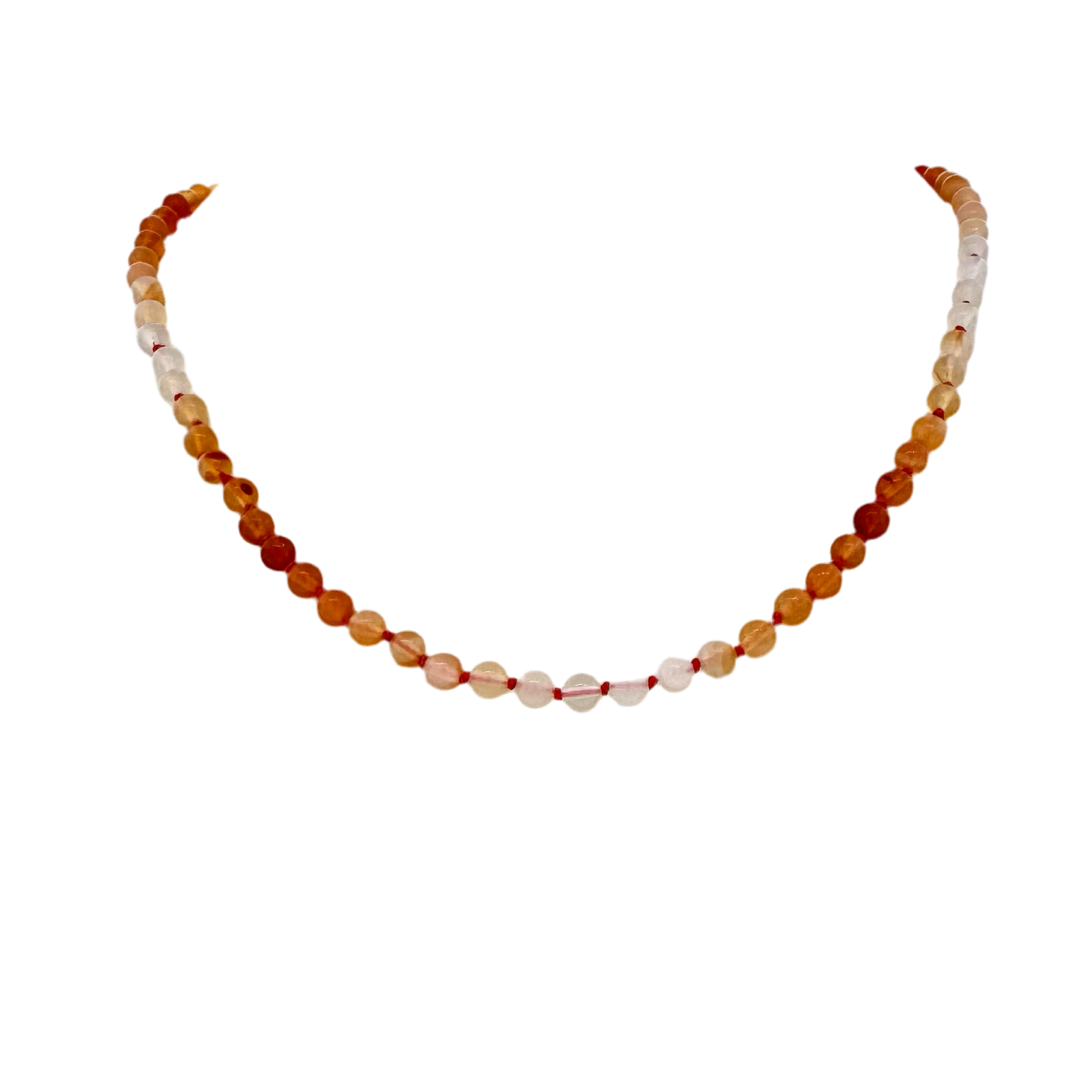 14k + Ombre Carnelian Choker Necklace
