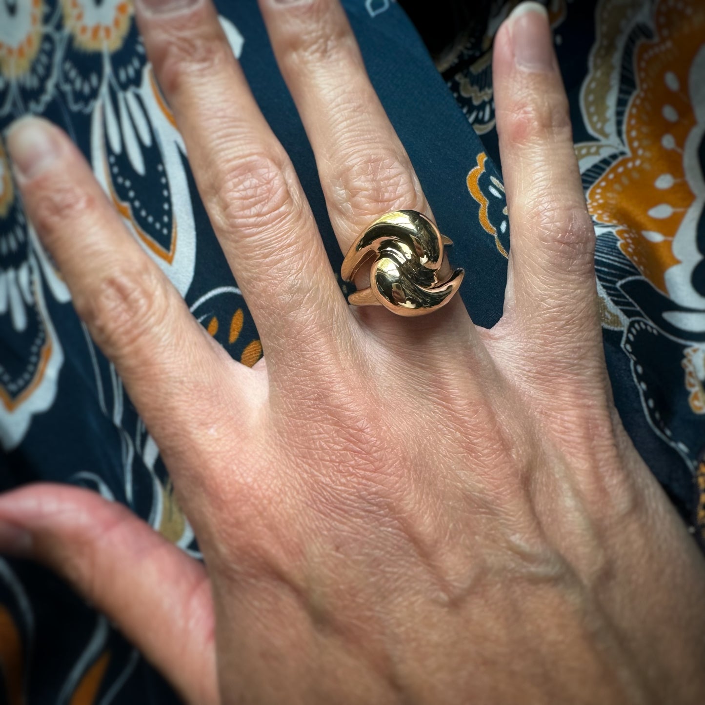 Estate 14k + Domed Bypass Ring