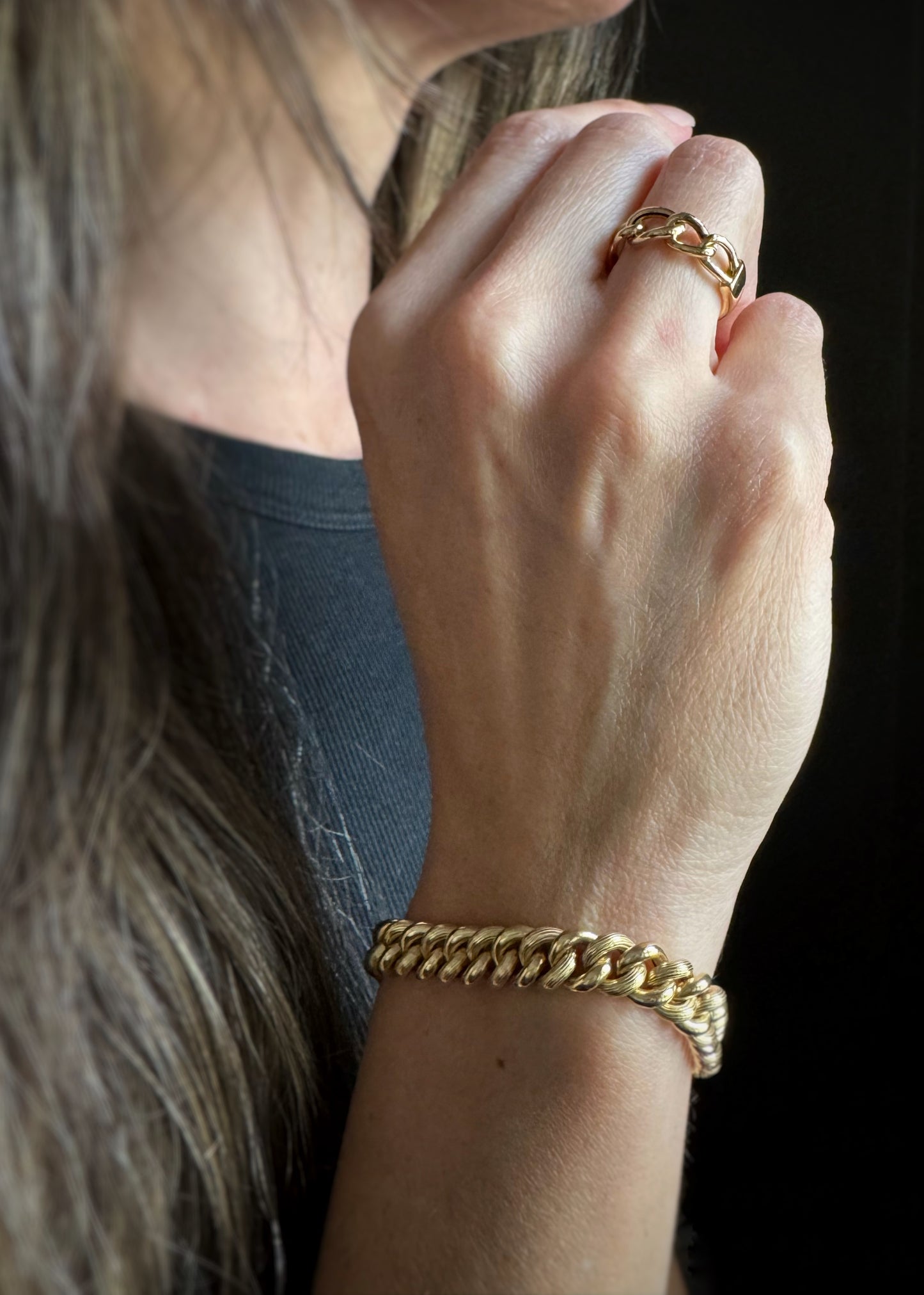 Estate 18k + Open Link Band