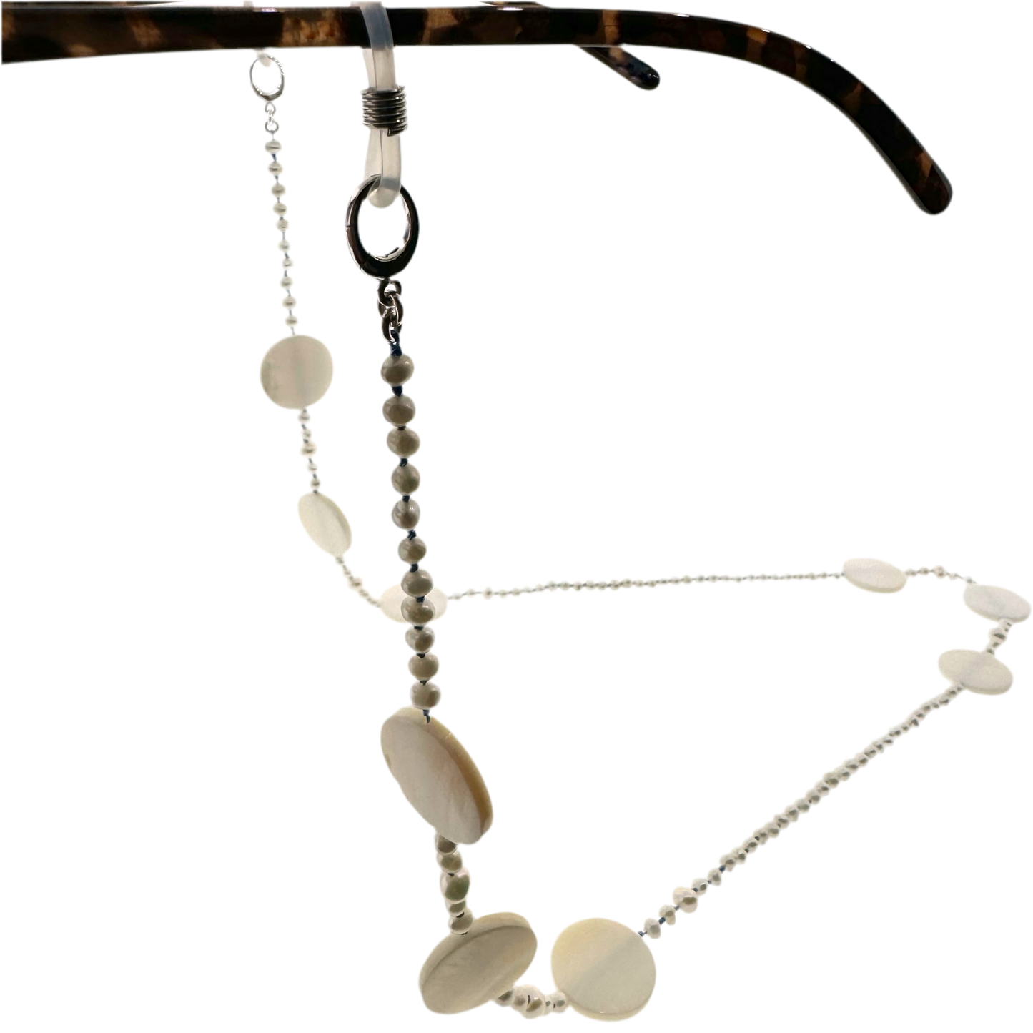 Sterling + Freshwater Pearls and Mother-of-pearl Convertible Necklace