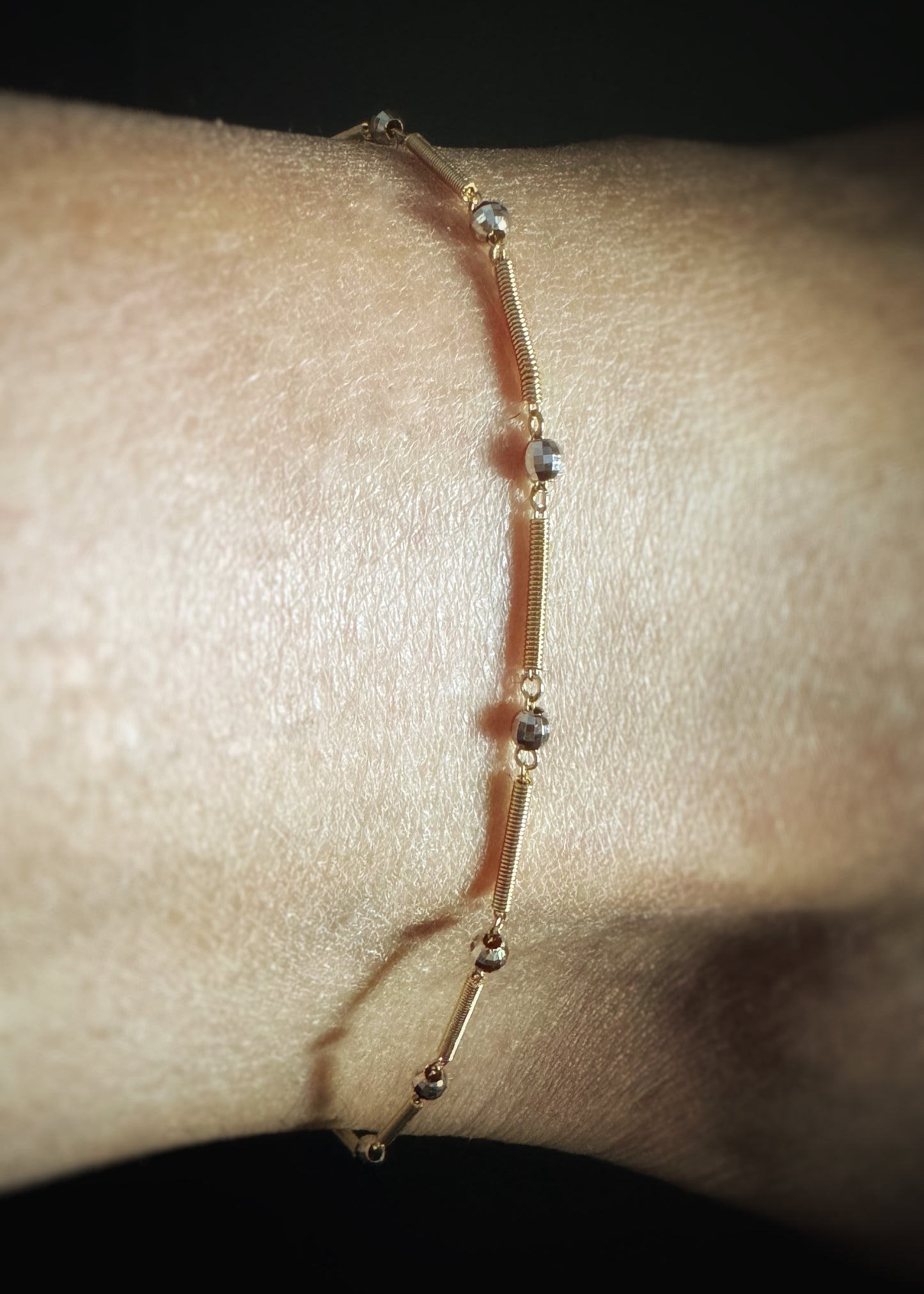 Estate 14k + Two Tone Chain Anklet