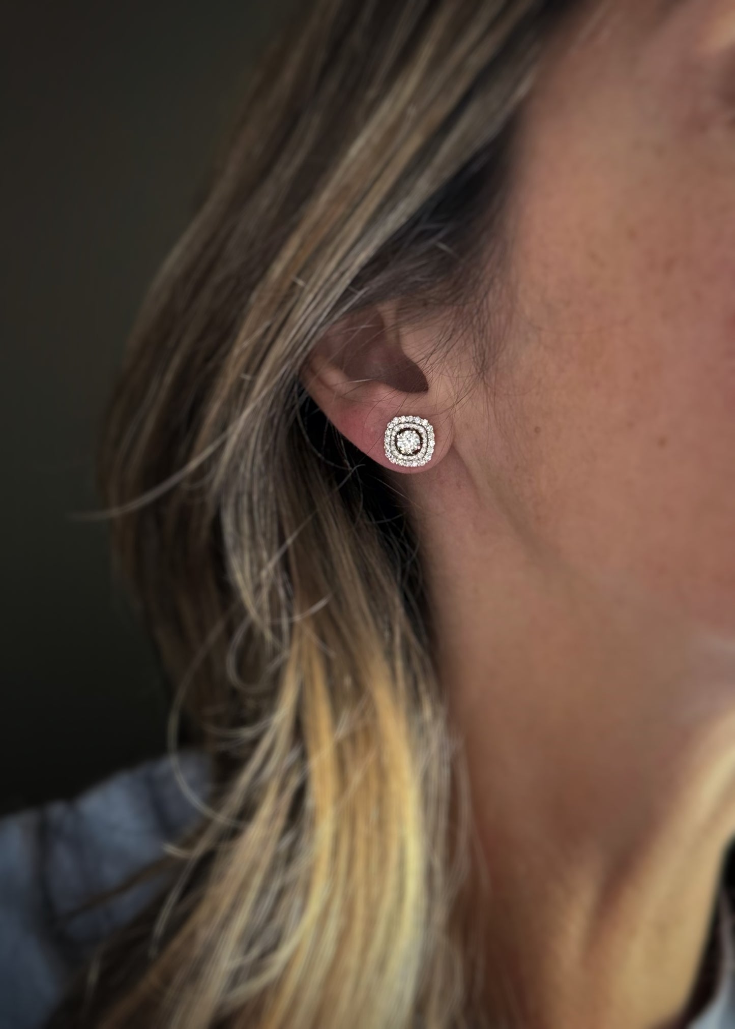 14k + Diamond Stud Earrings