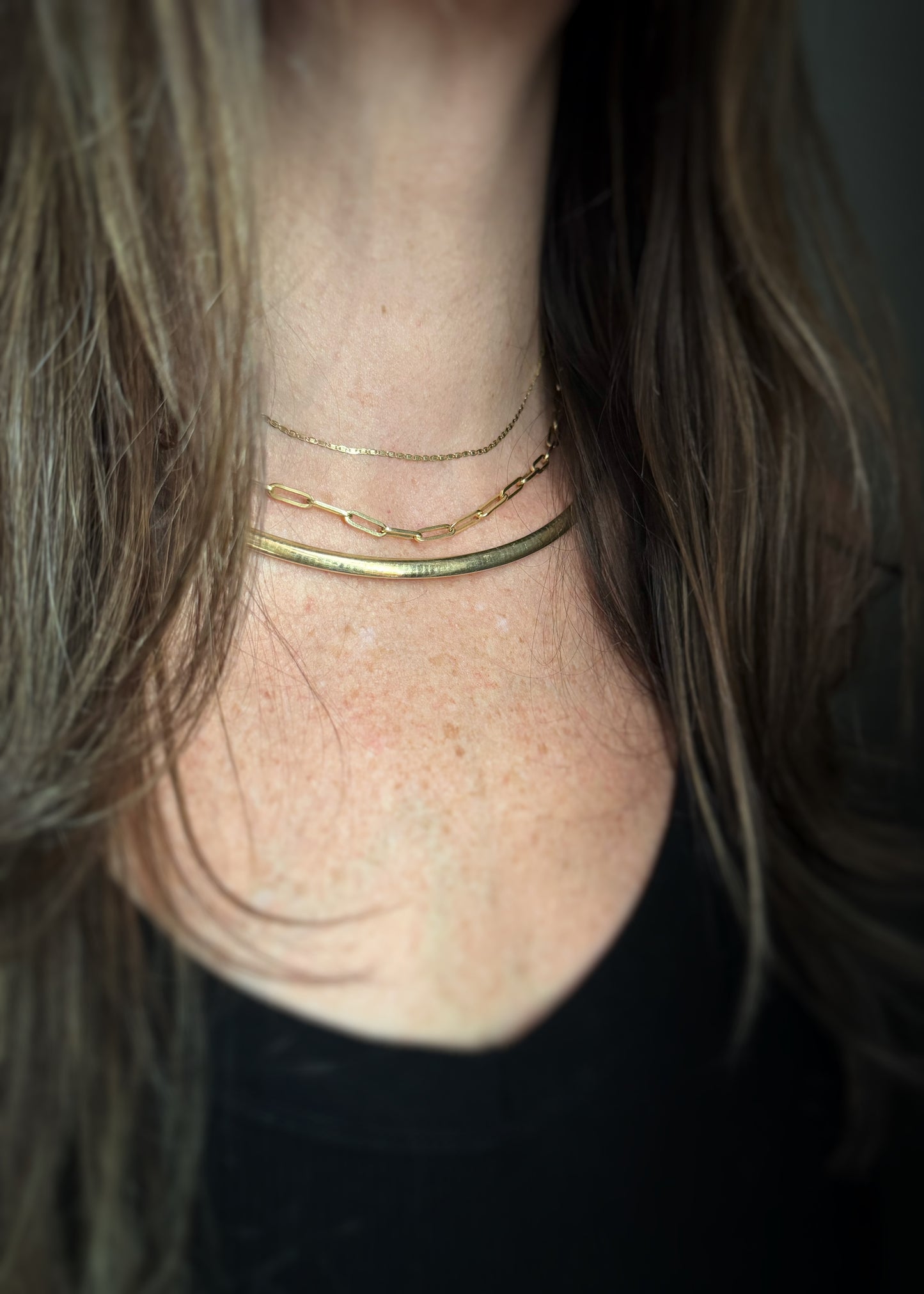 Estate 14k + Omega Necklace