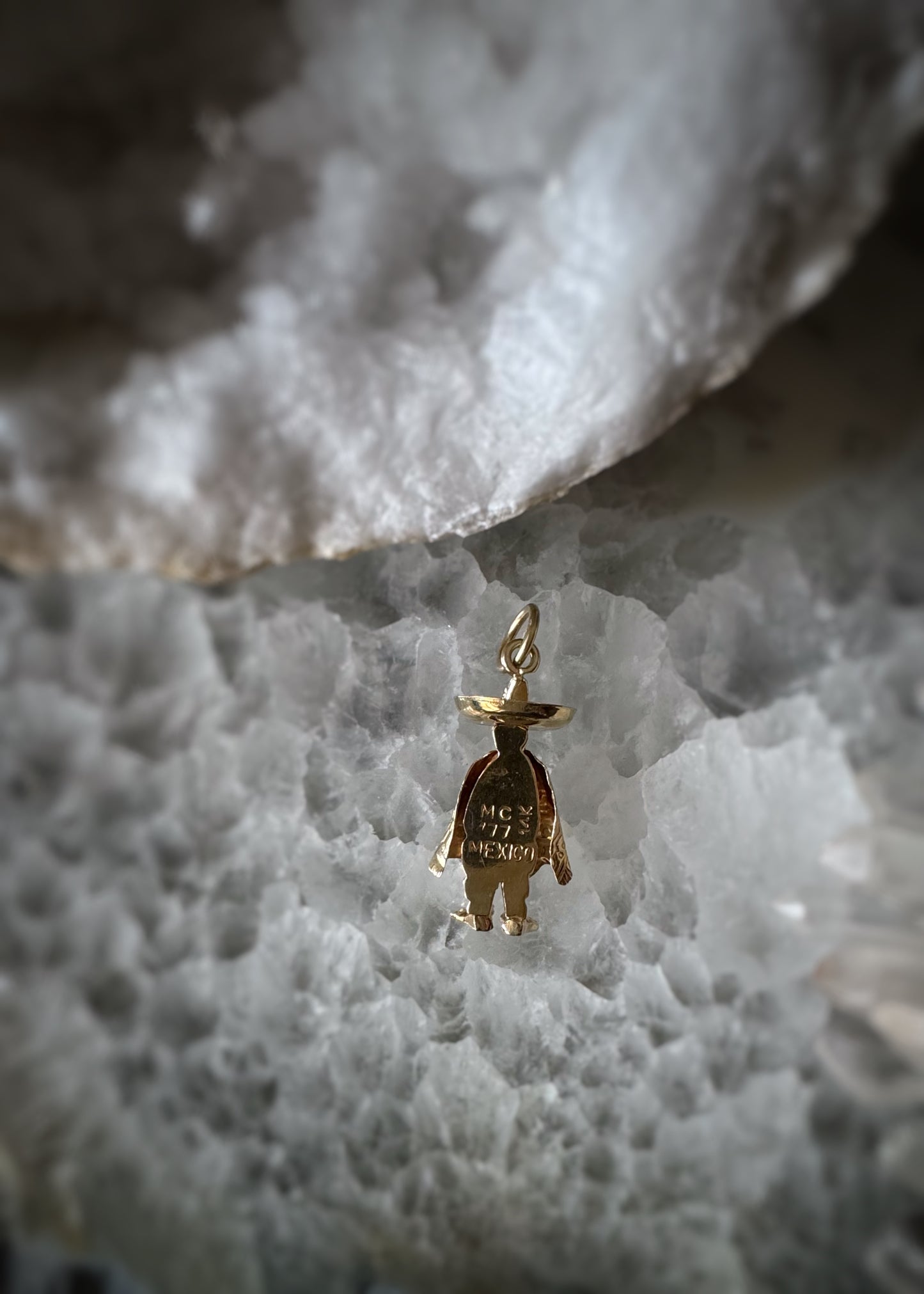 Estate 14k + Sombrero Man Charm