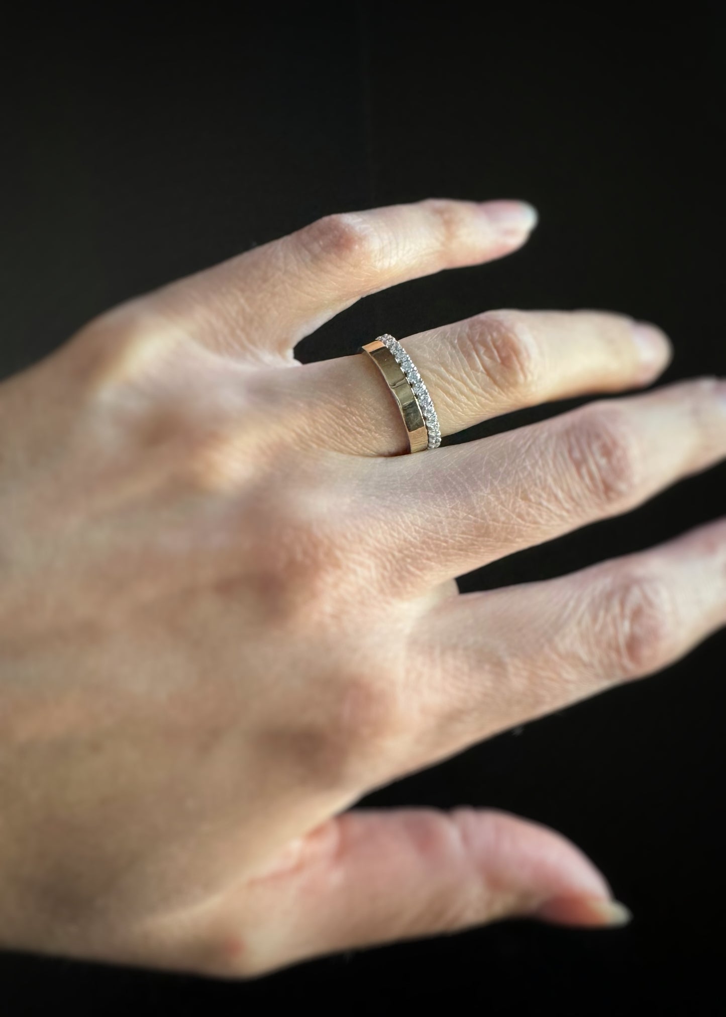 14k + Flat Band 3mm Size 6