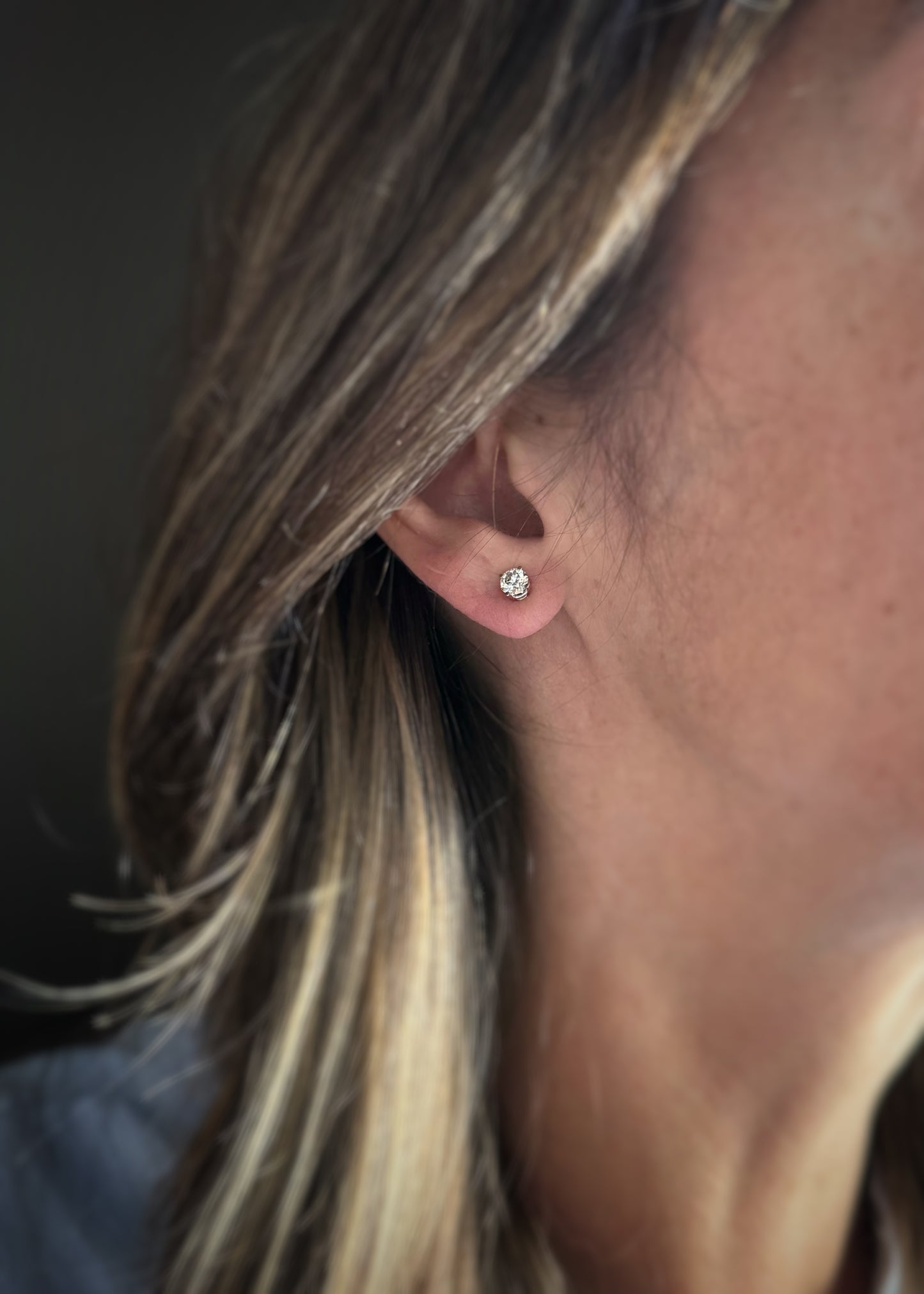 14k + Diamond Stud Earrings