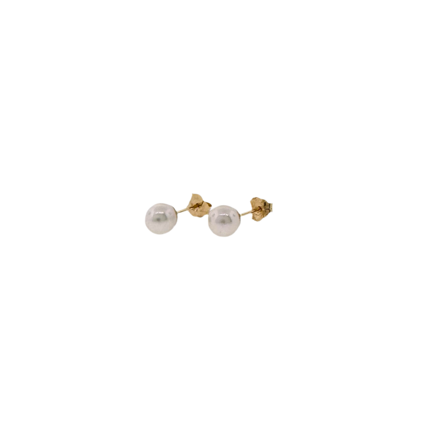14k + 5mm Pearl Stud Earrings