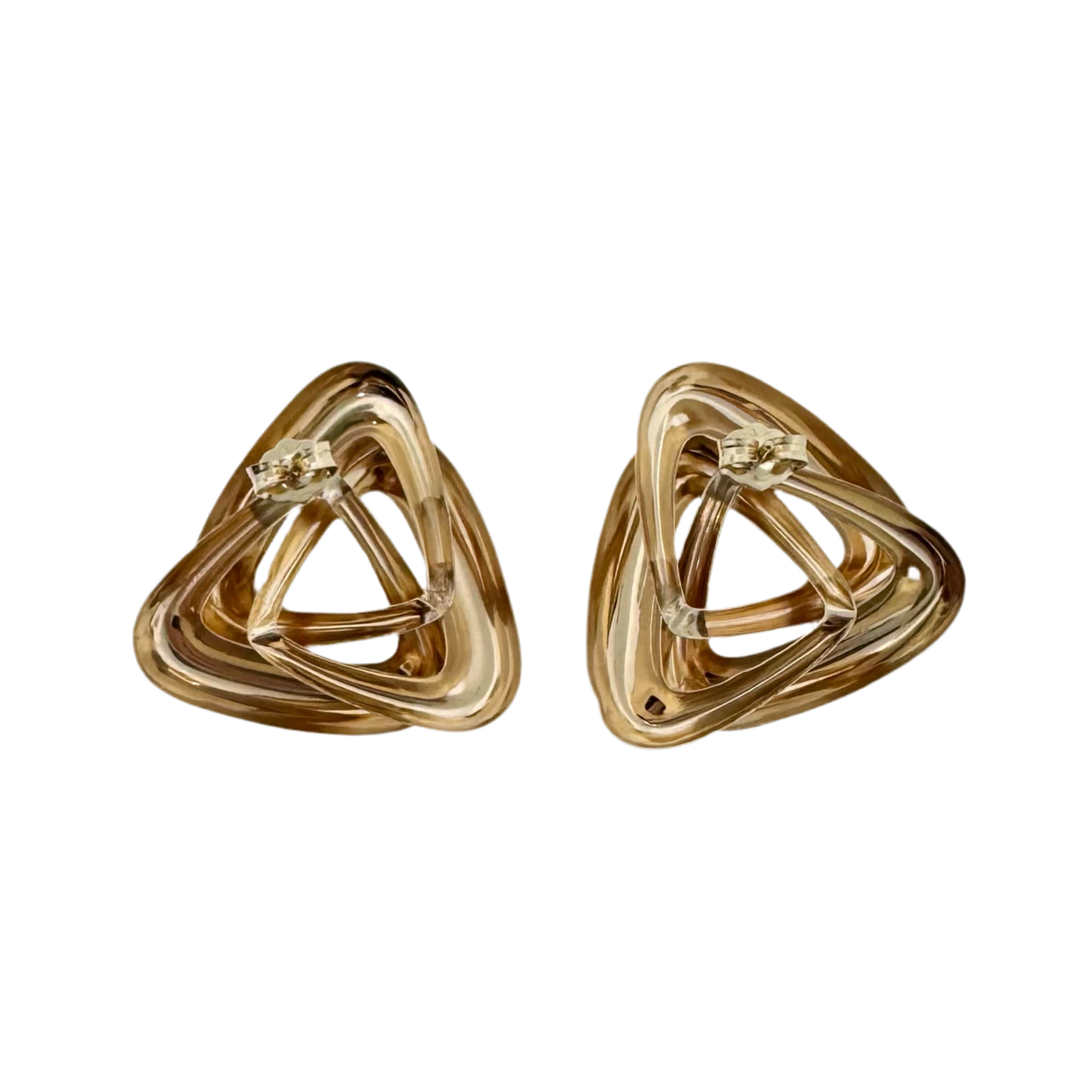 Estate 14k + Triangle Earrings