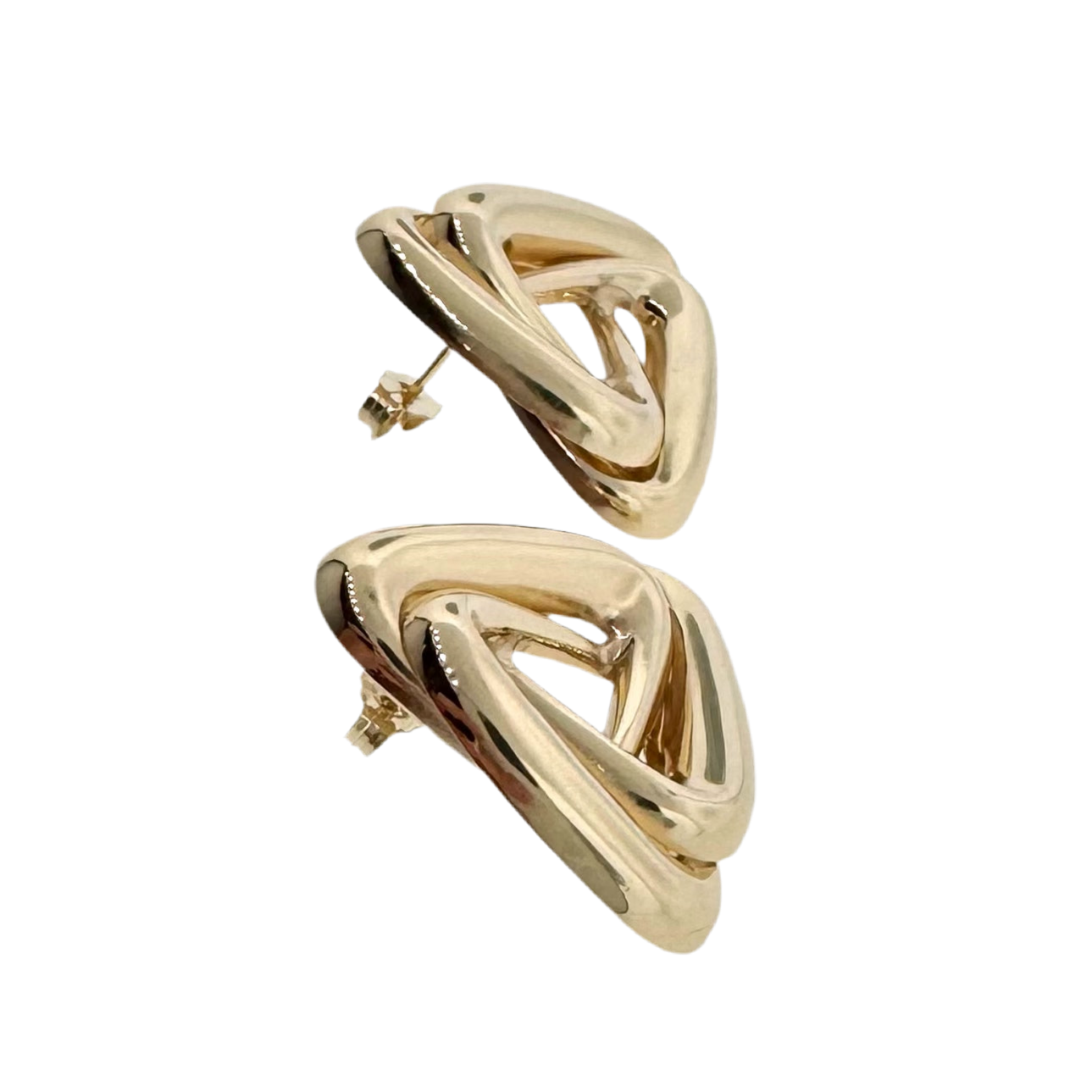 Estate 14k + Triangle Earrings