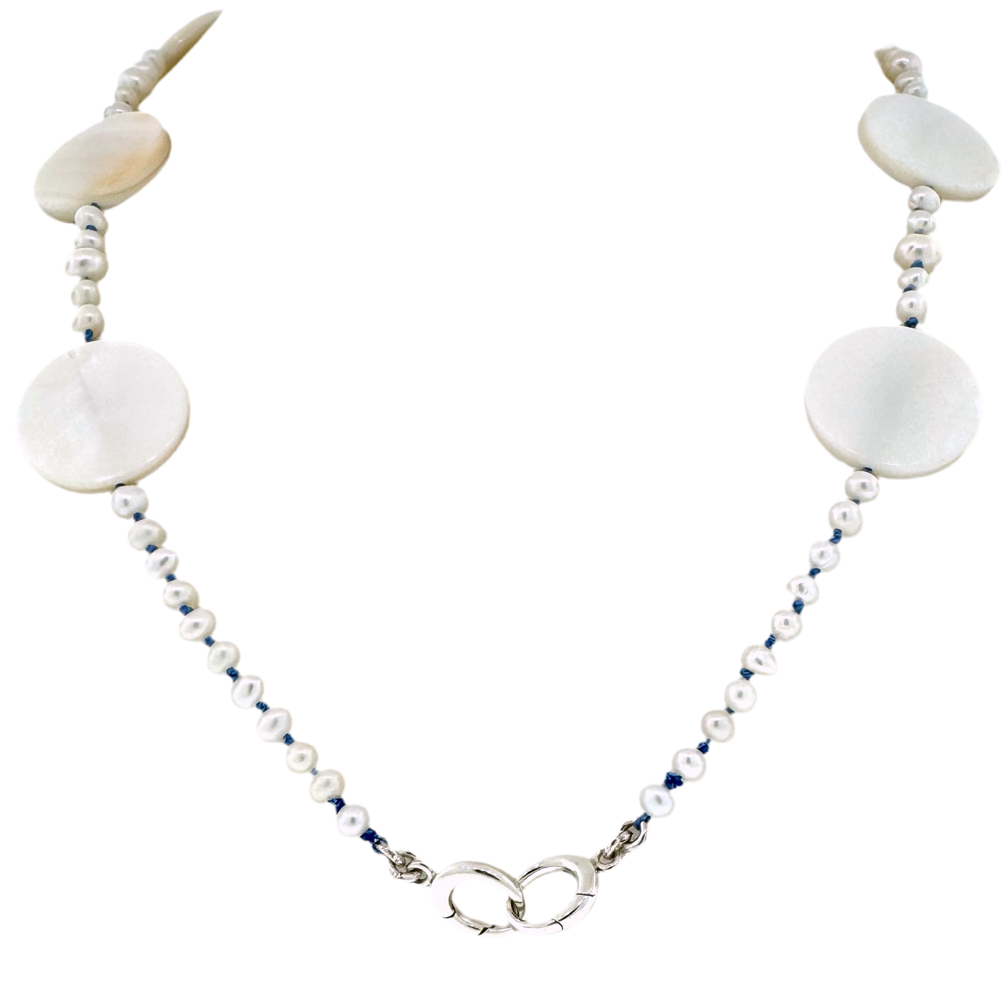 Sterling + Freshwater Pearls and Mother-of-pearl Convertible Necklace