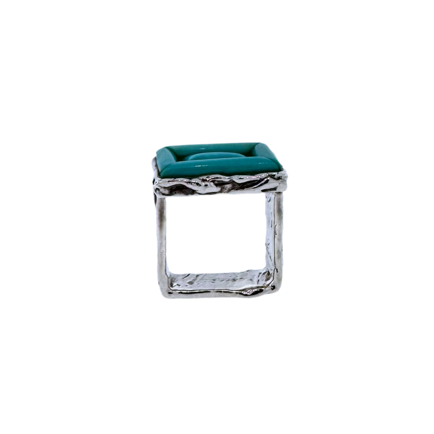 Estate Designer Sterling Silver + Turquoise Ring
