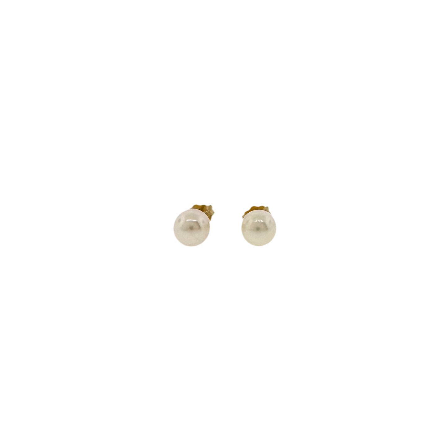 14k + 6mm Pearl Stud Earrings