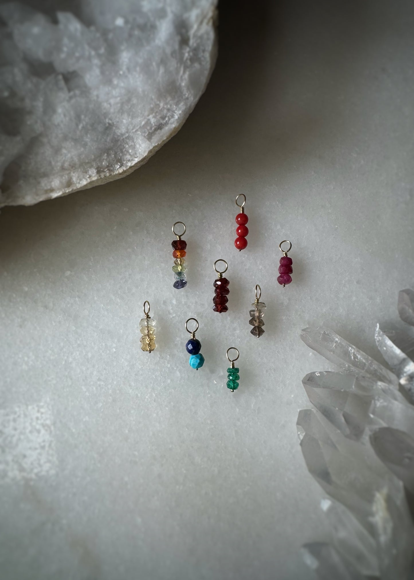 14k Mini Charm + Emerald