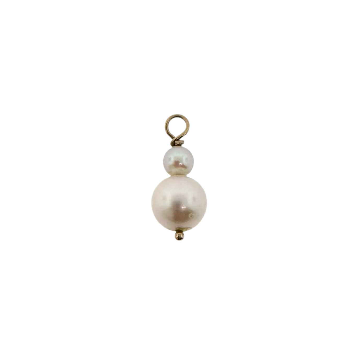 Estate 14k + Cultured Pearl Duo Mini Charm