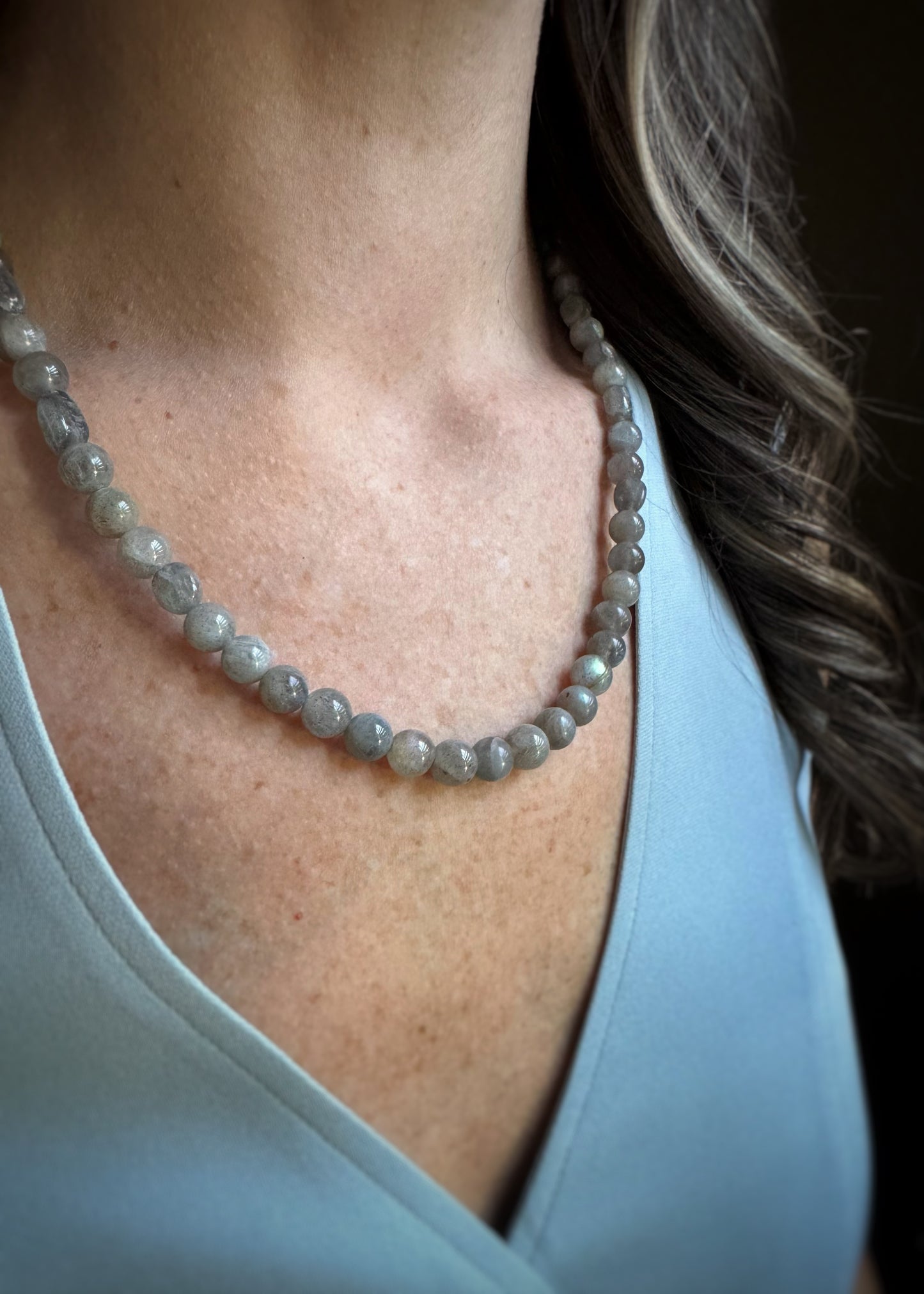 Sterling + Labradorite Toggle Necklace