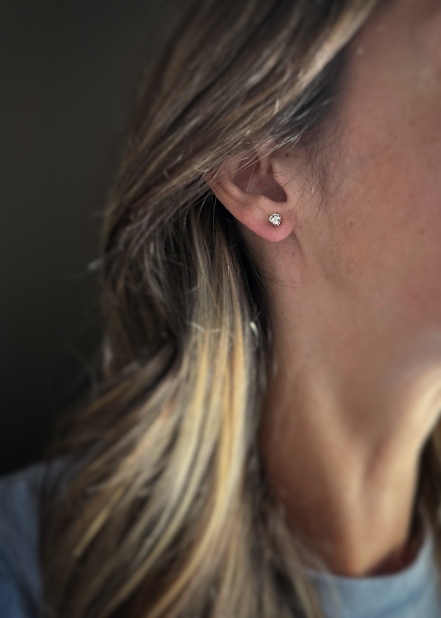 14k + Diamond Stud Earrings