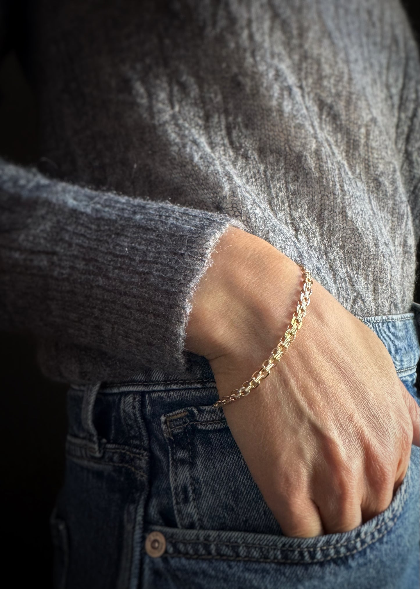 Estate 14k + Bismark Chain Braclelet