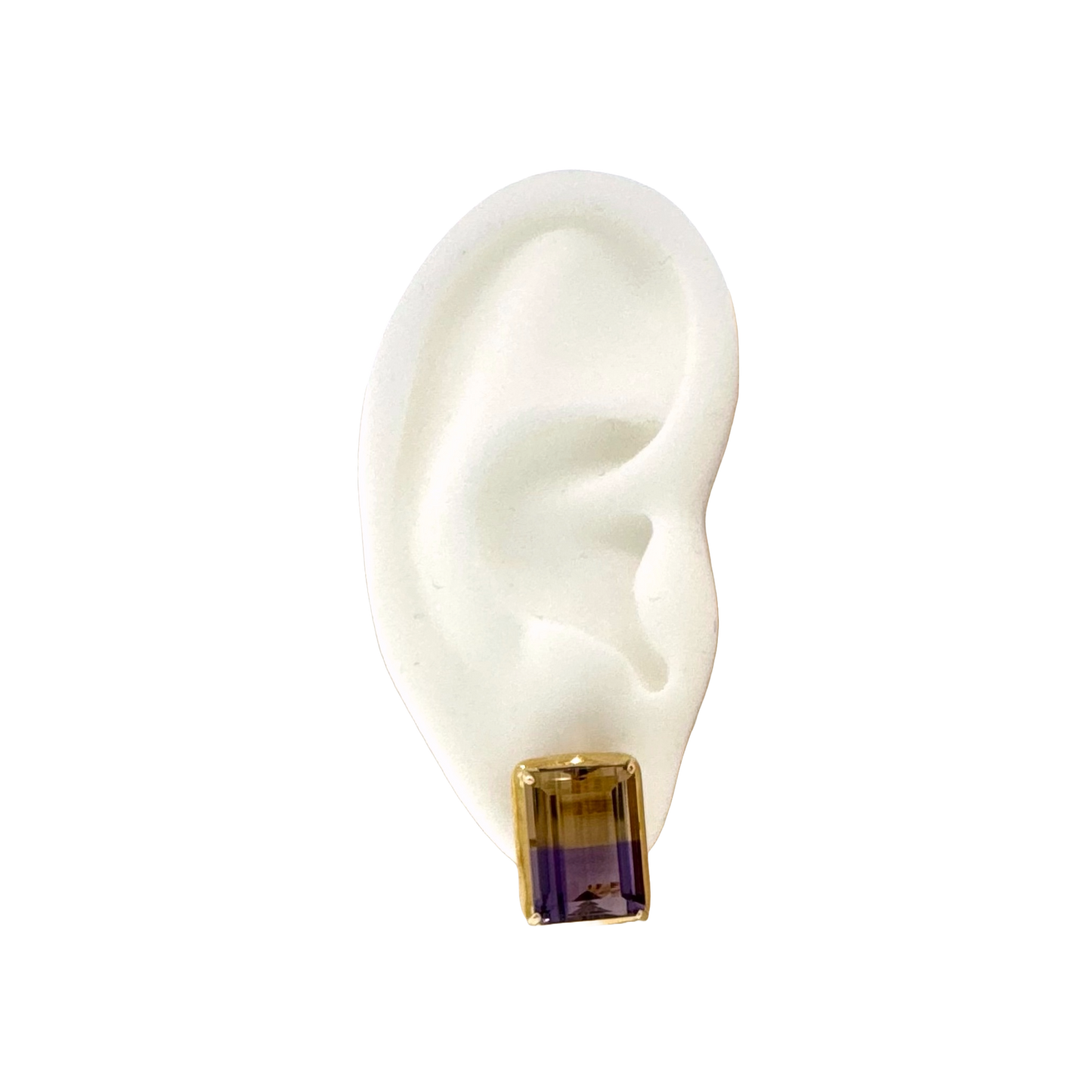 Estate 14k + Ametrine Stud Earrings