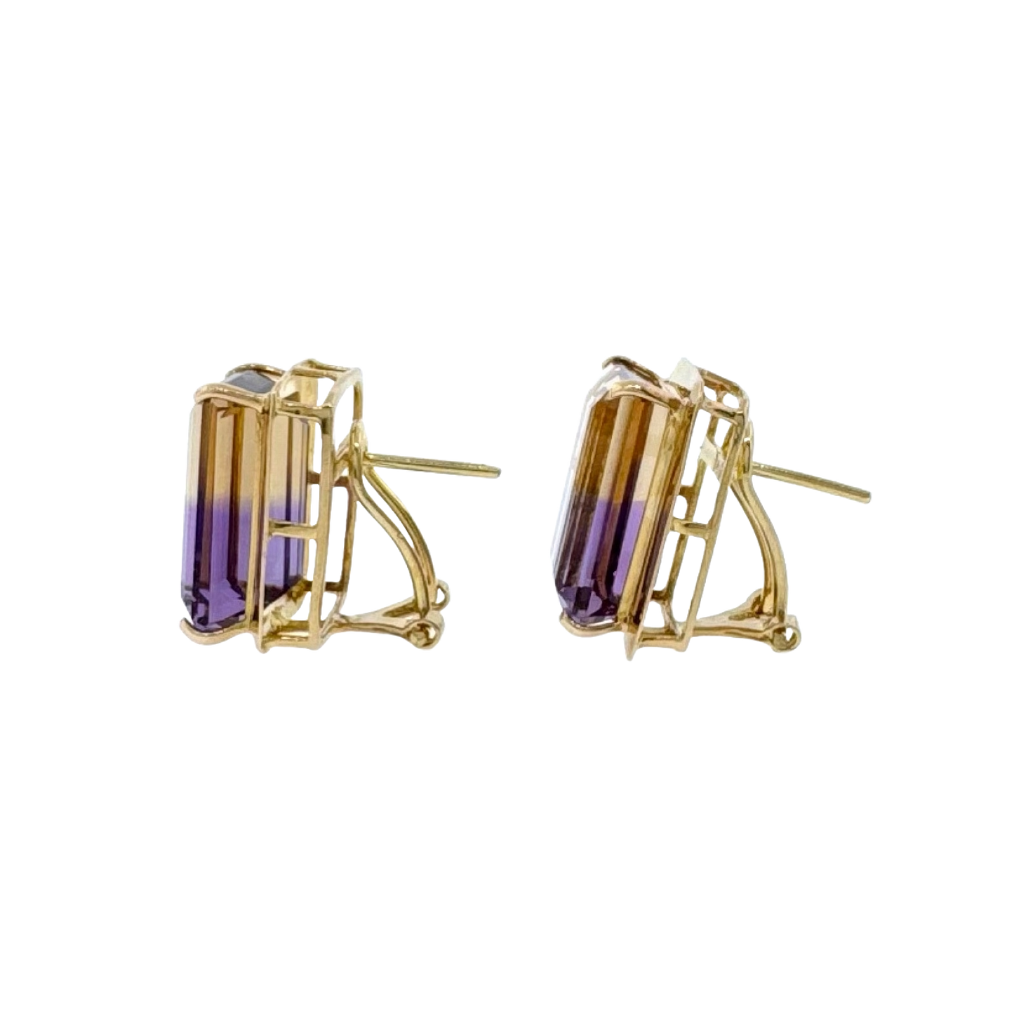 Estate 14k + Ametrine Stud Earrings