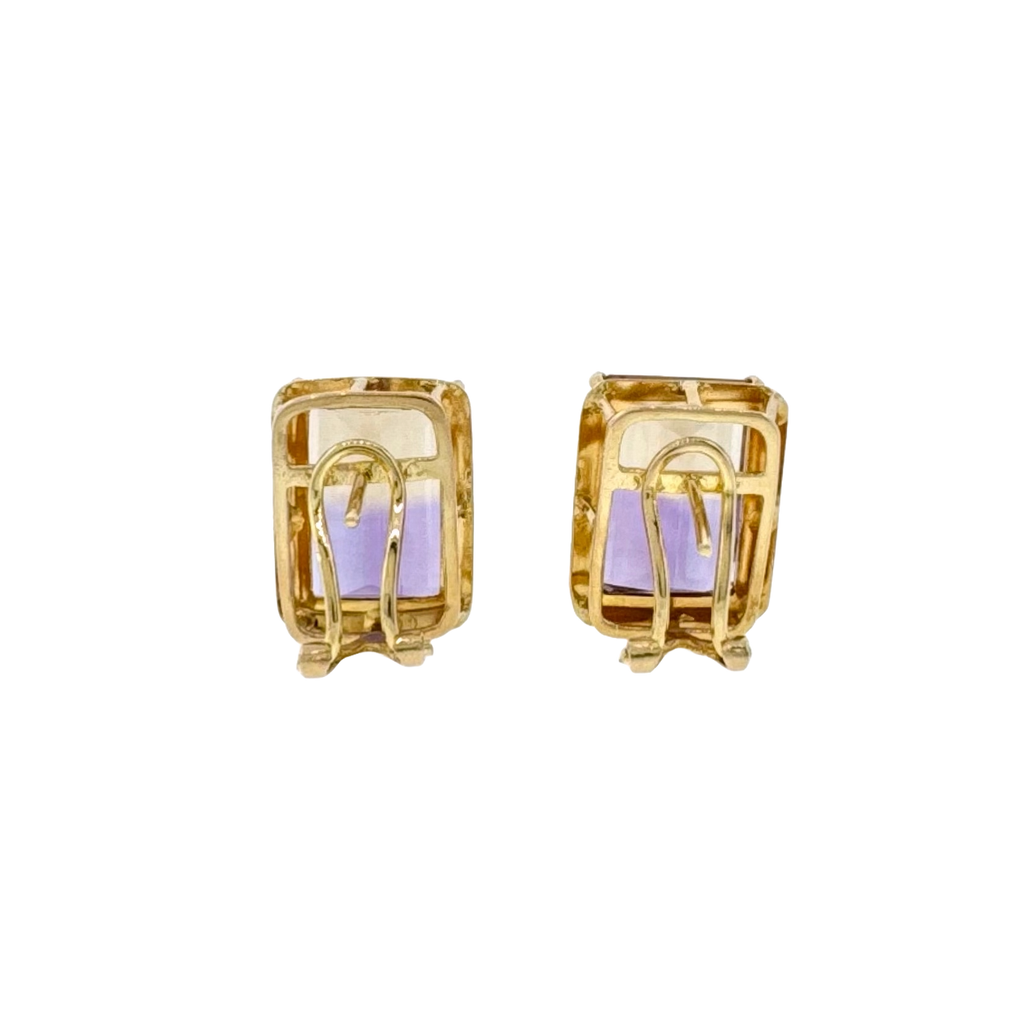 Estate 14k + Ametrine Stud Earrings
