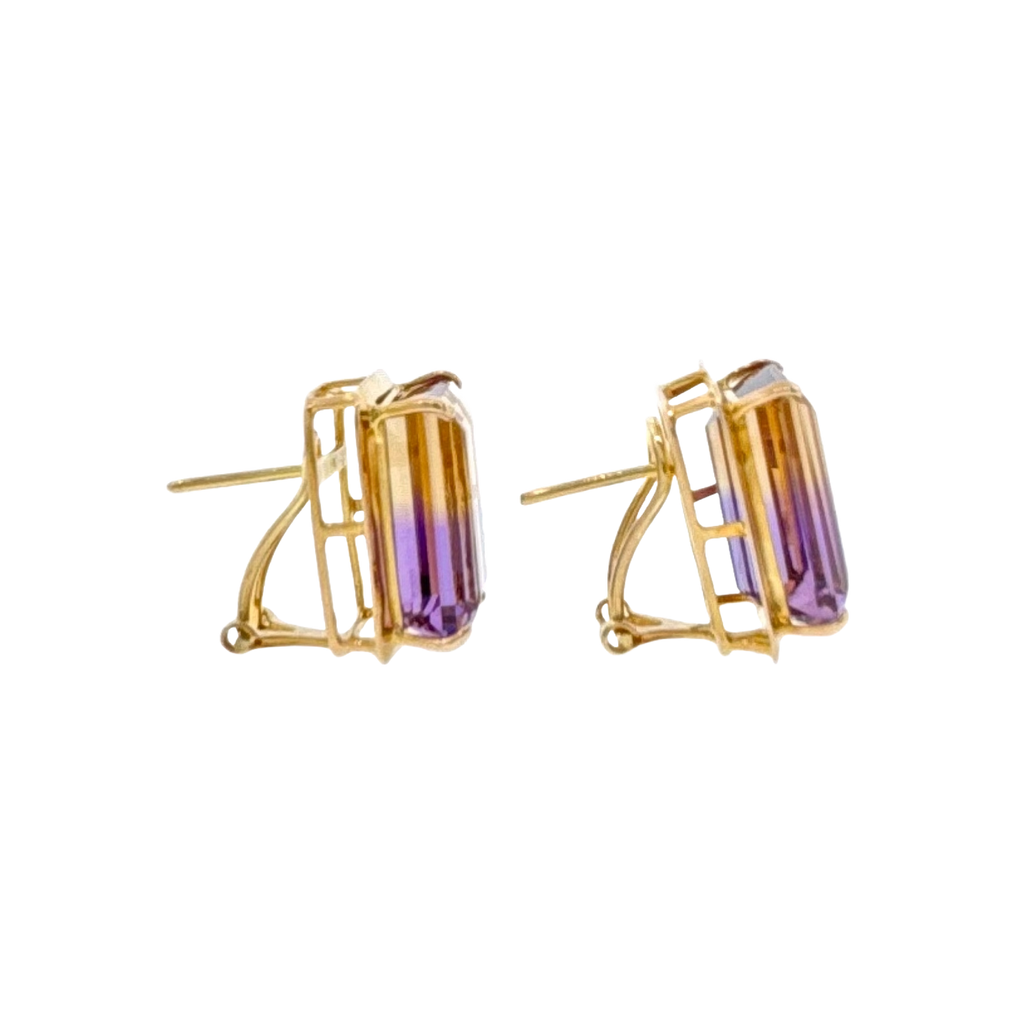 Estate 14k + Ametrine Stud Earrings