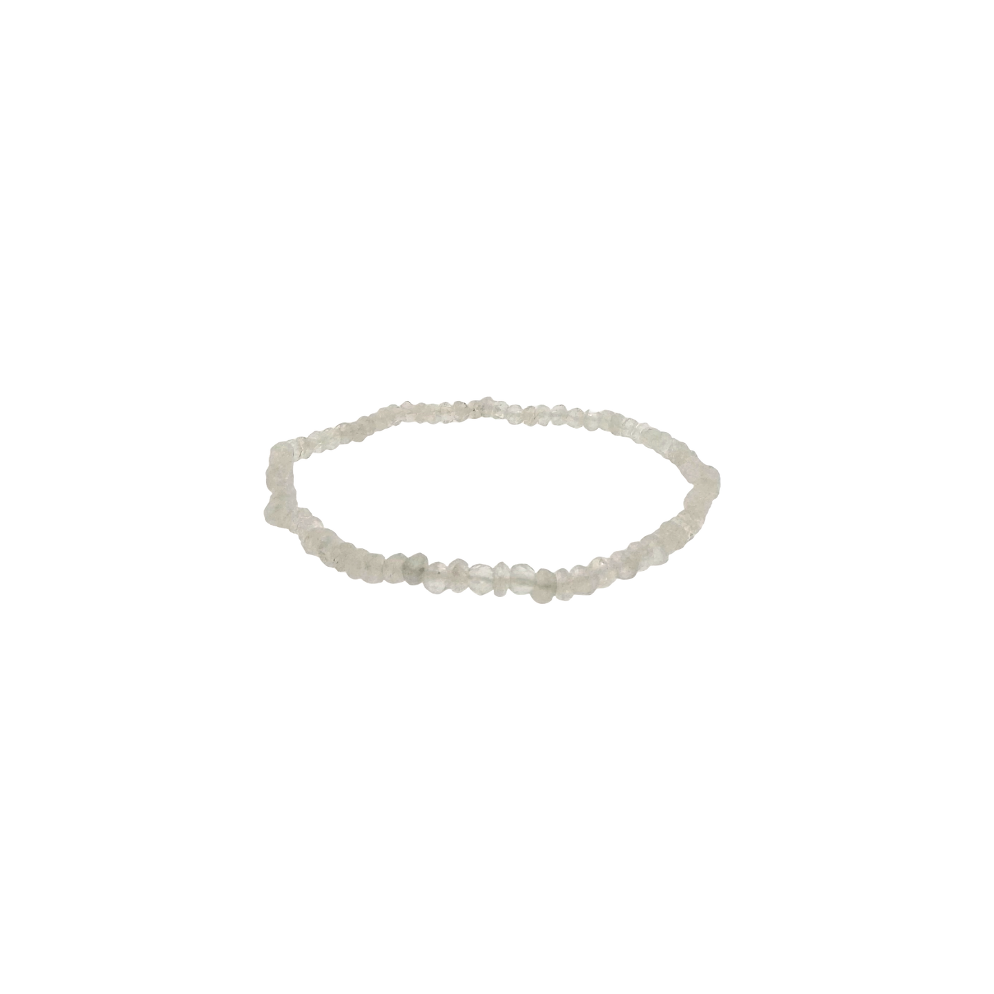 Faceted Moonstone Bead Stretch Bracelet