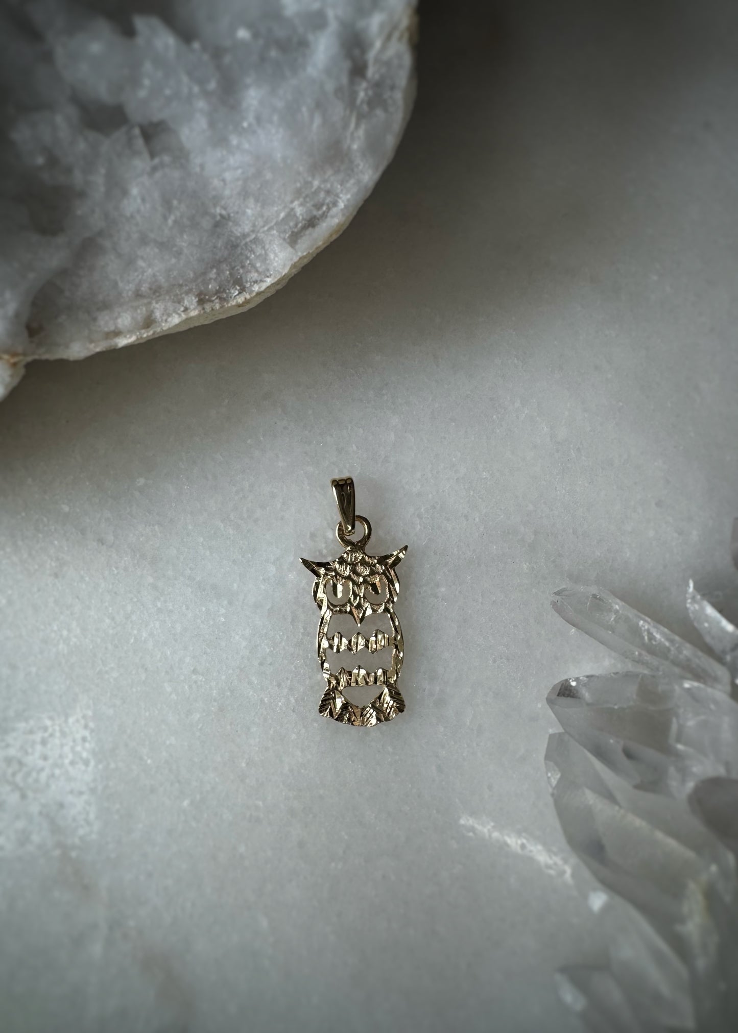 Estate 14k + Owl Pendant Charm