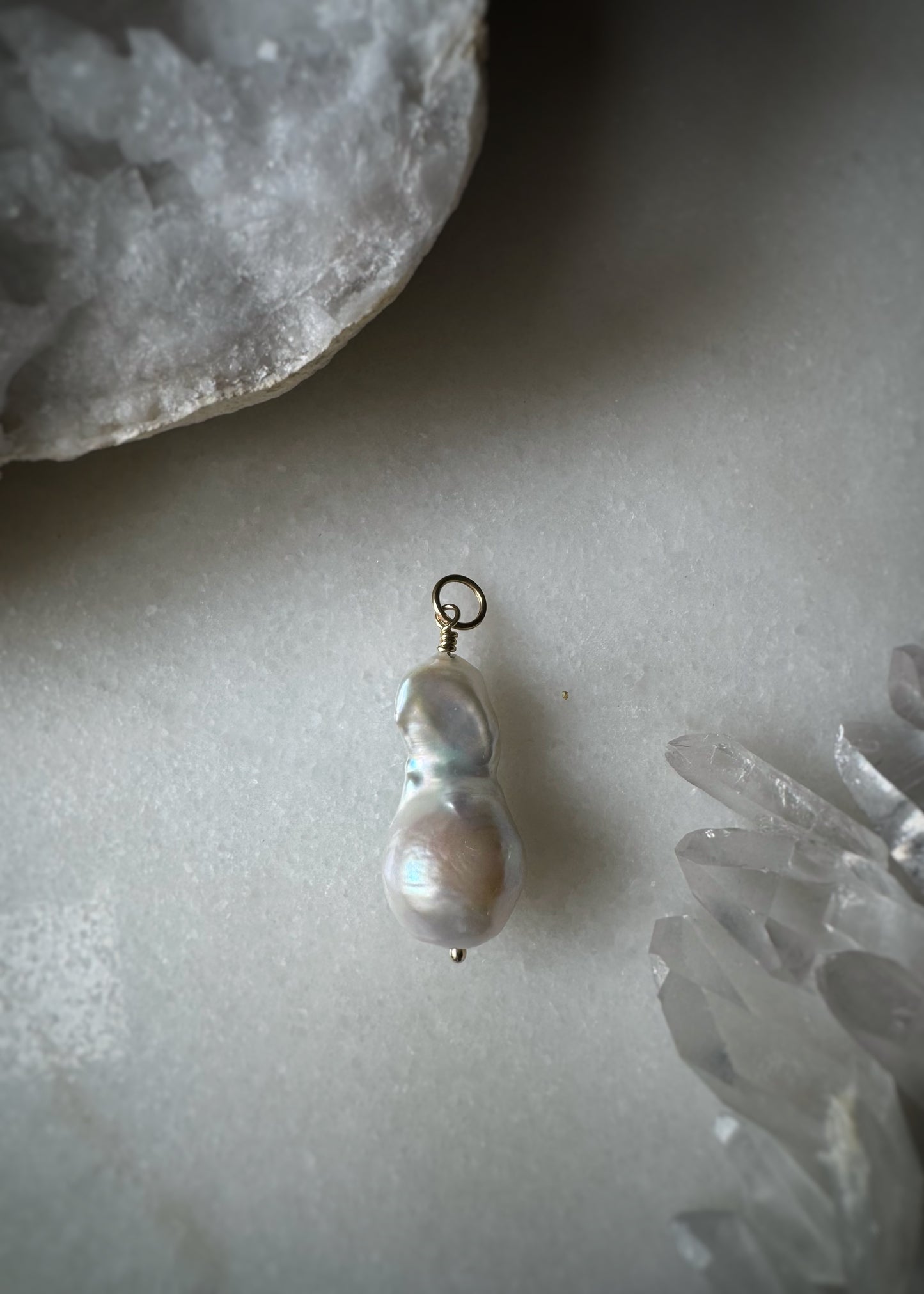 14k + Baroque Pearl Pendant