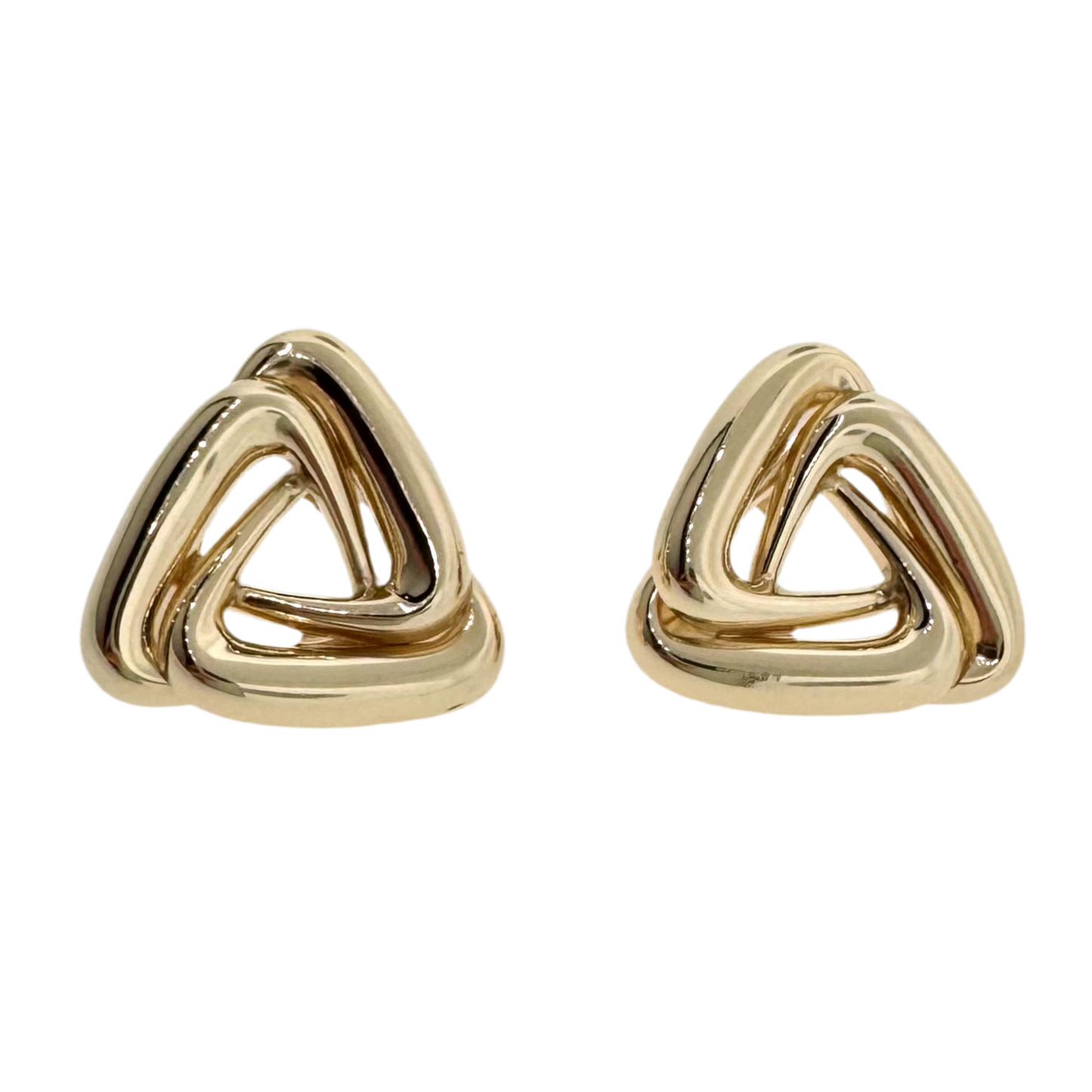 Estate 14k + Triangle Earrings