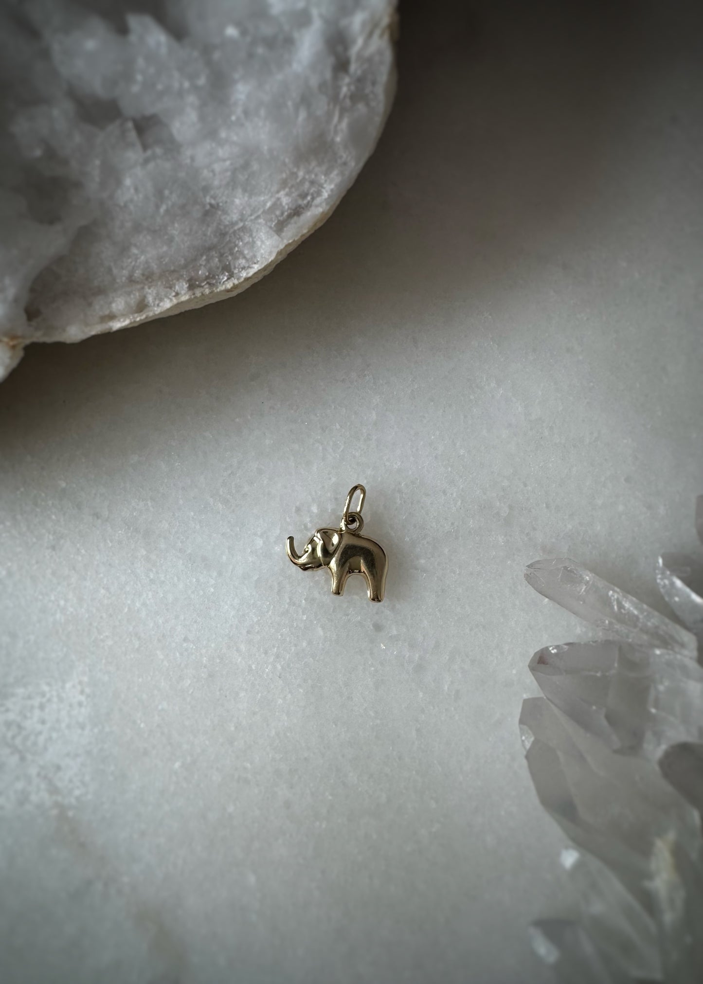 Estate 14k + Tiny Elephant Charm
