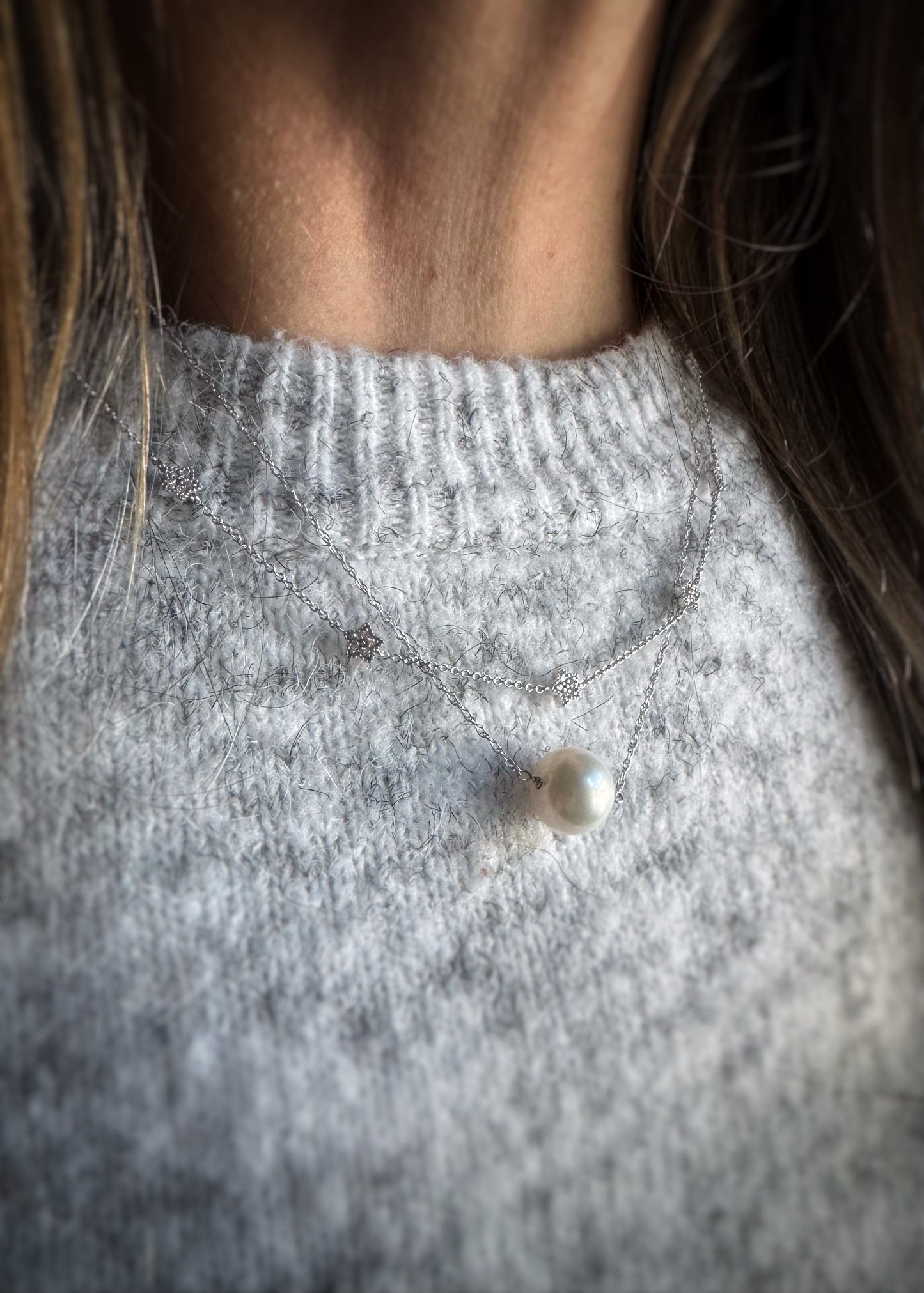 14k + South Sea Pearl Solitaire Necklace