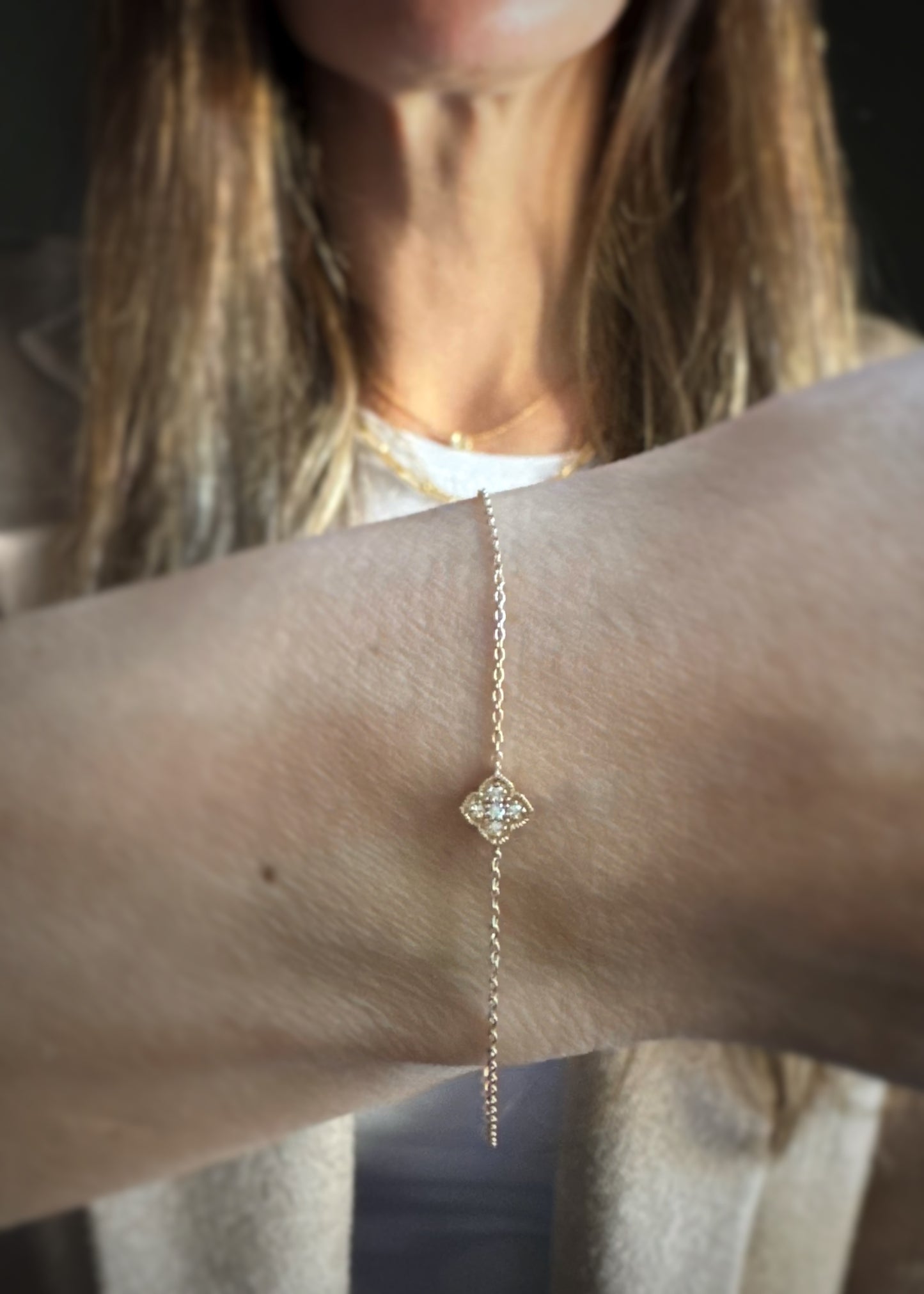 Estate Designer 14k + Diamond Antheia Bracelet