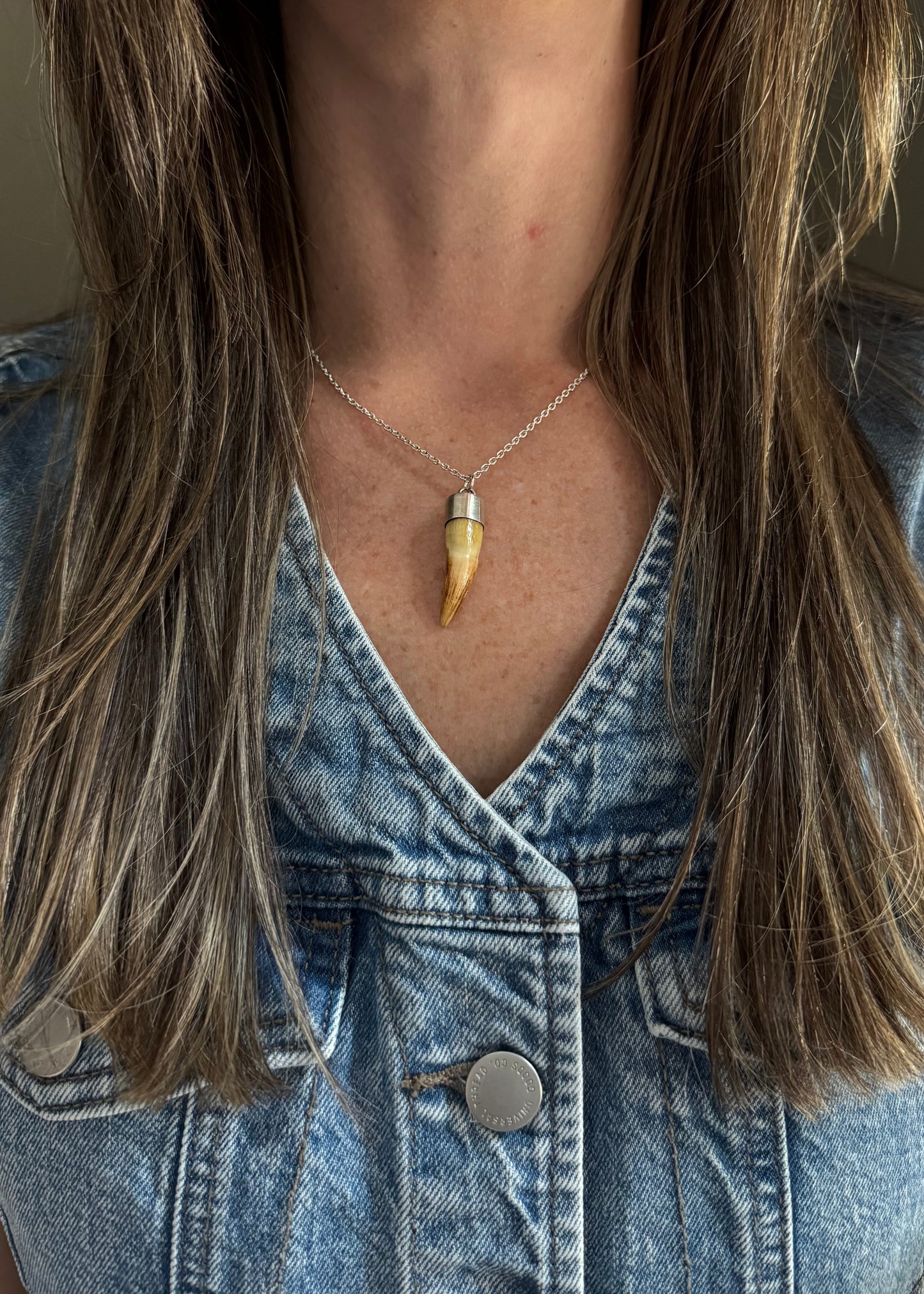 Estate Sterling + Animal Tooth Amulet