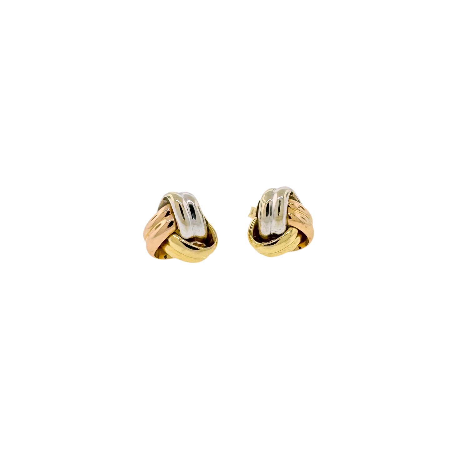 Estate Roberto Coin 18k Tri-Color Knot Earrings