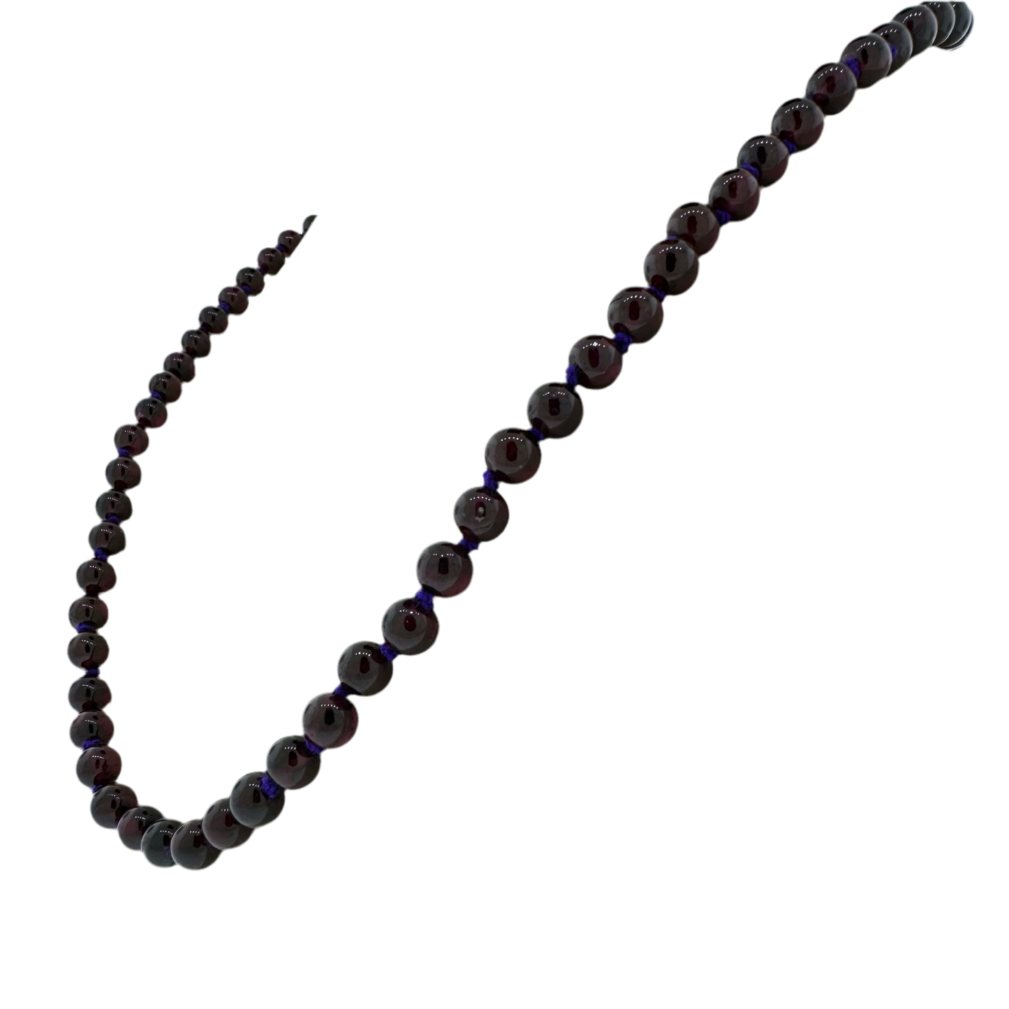 Sterling + Rhodalite Garnet Bead Necklace