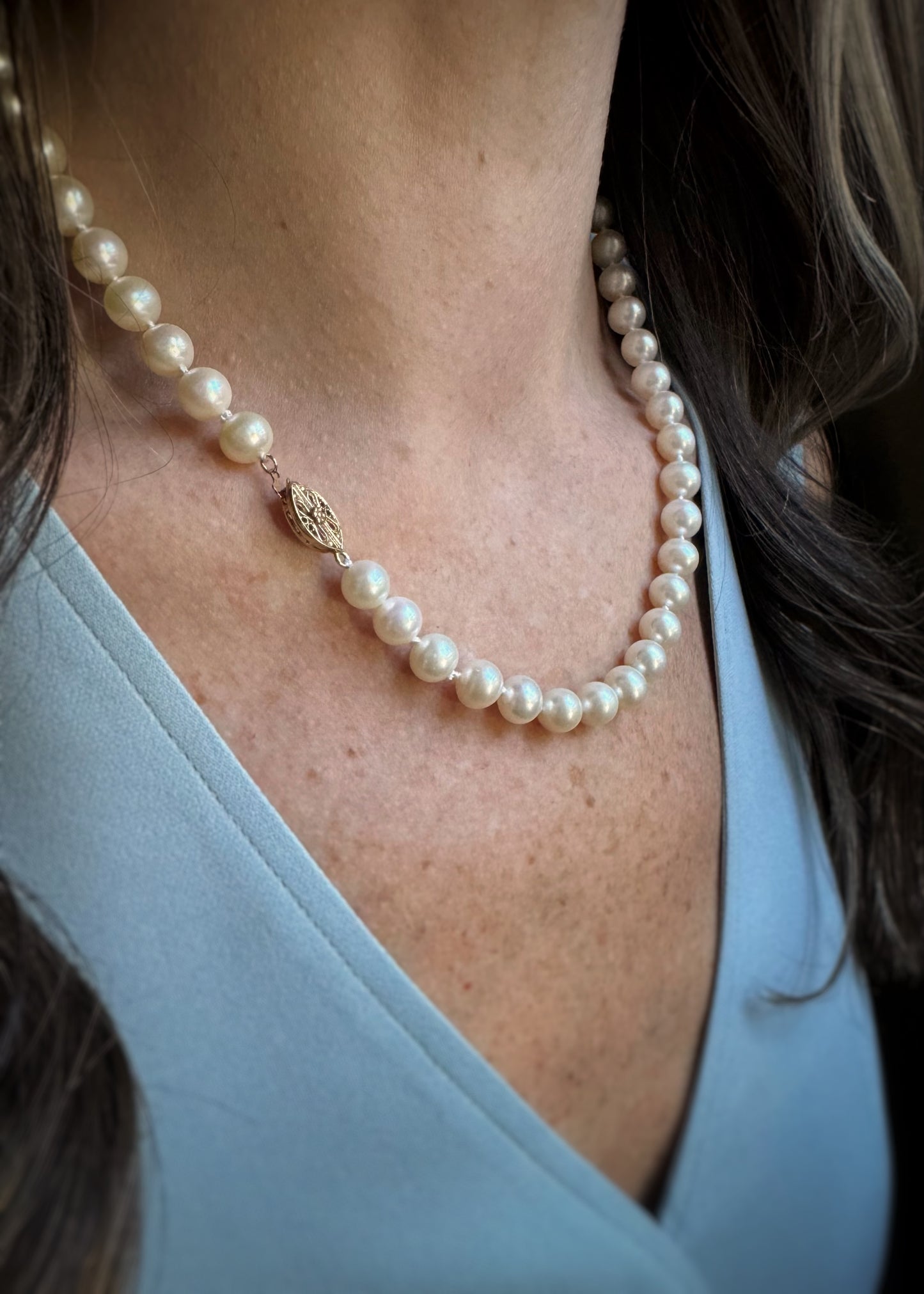 Estate 14k + Freshwater Pearl Necklace