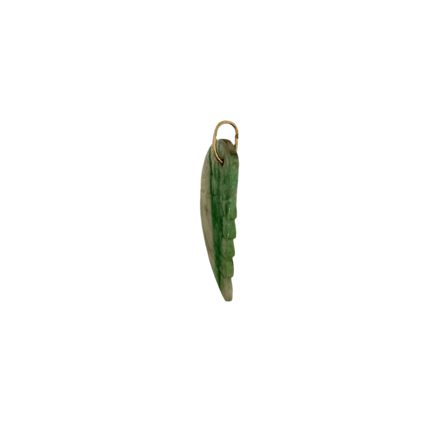 Estate 14k + Jade Angel Wing Charm